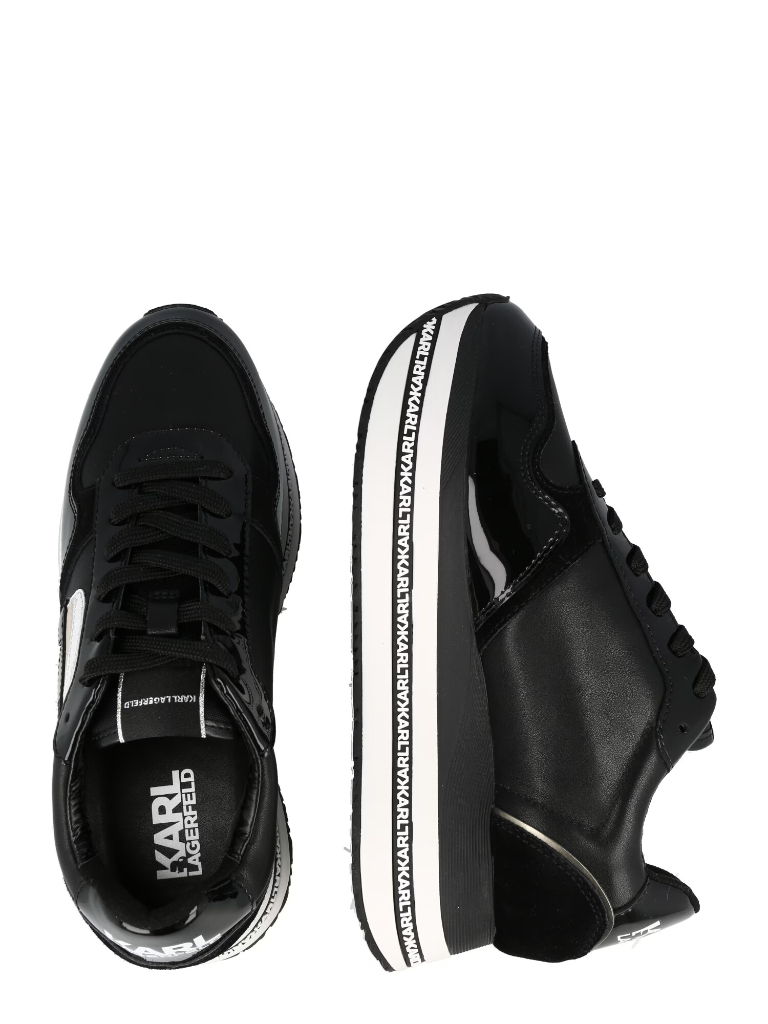 Karl Lagerfeld Sneaker low 'VELOCITA MAX' culoarea pielii / negru / alb - Pled.ro