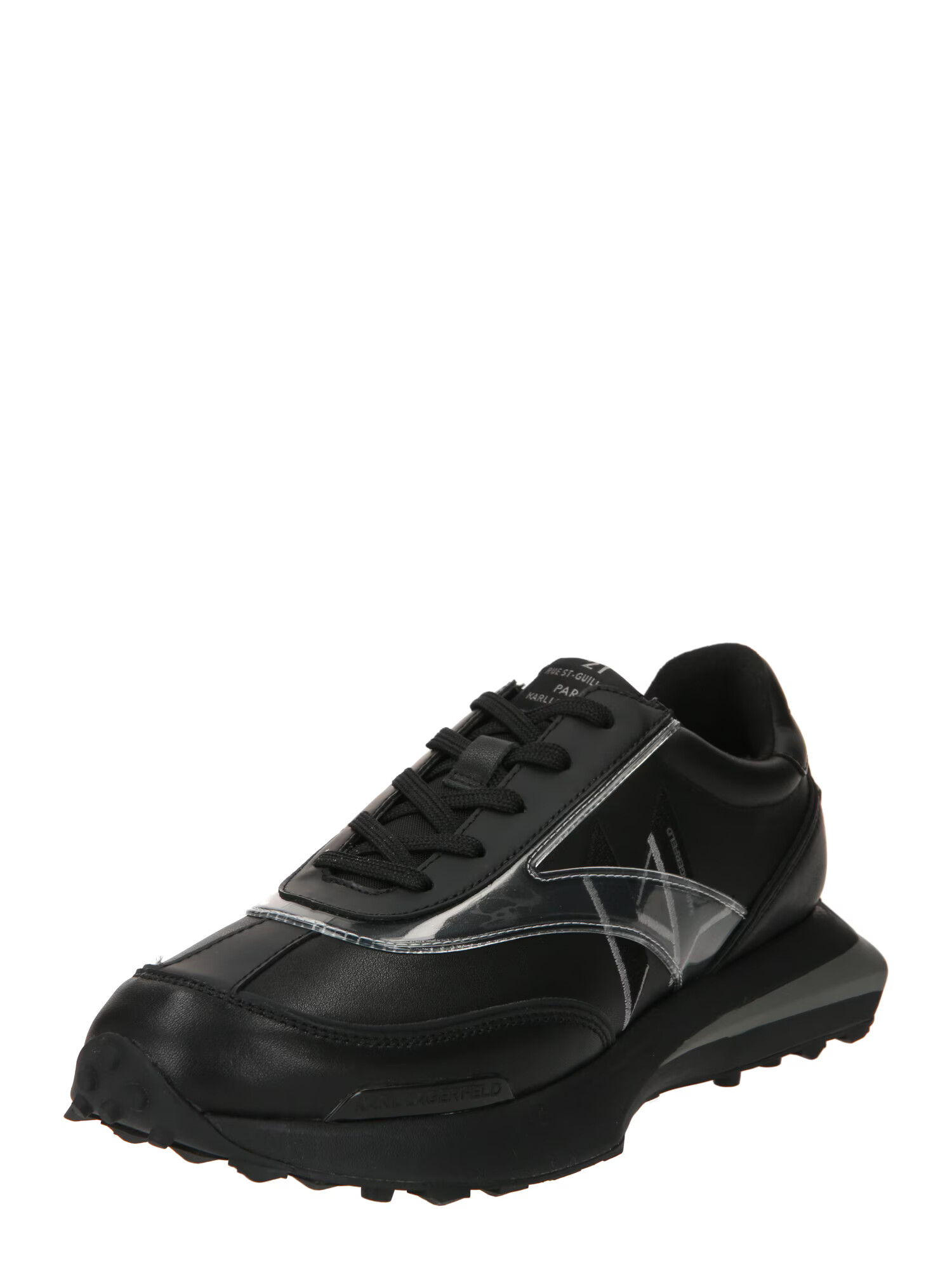 Karl Lagerfeld Sneaker low 'ZONE Insignia' gri argintiu / negru / transparent - Pled.ro