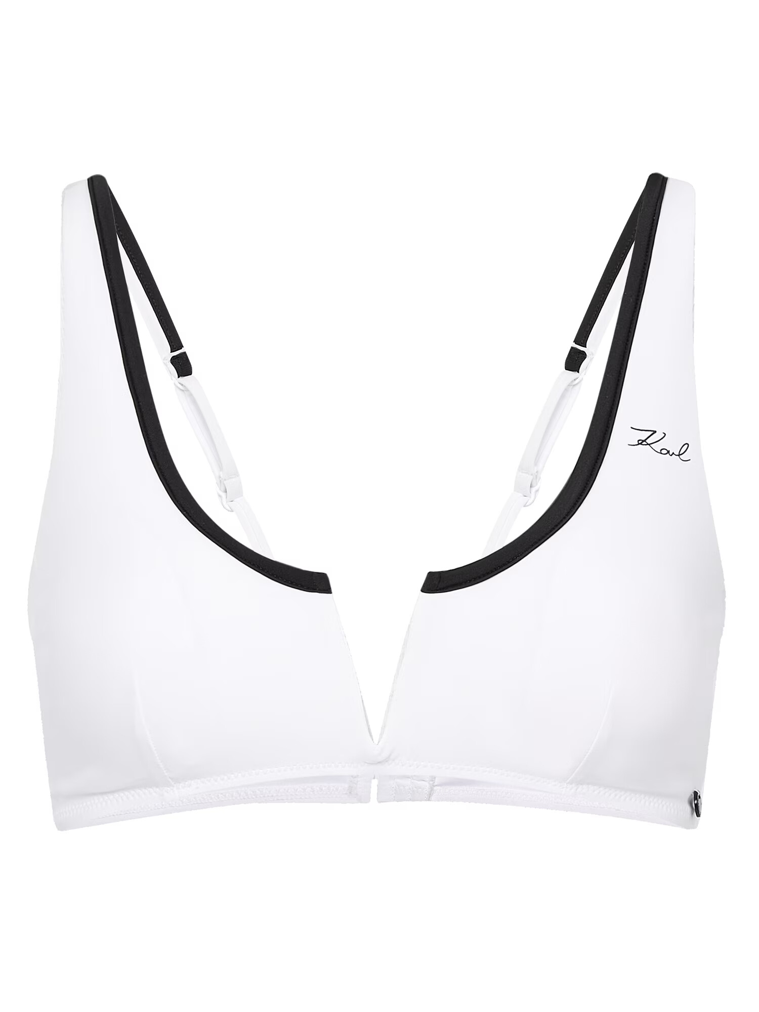 Karl Lagerfeld Sutien costum de baie negru / alb - Pled.ro