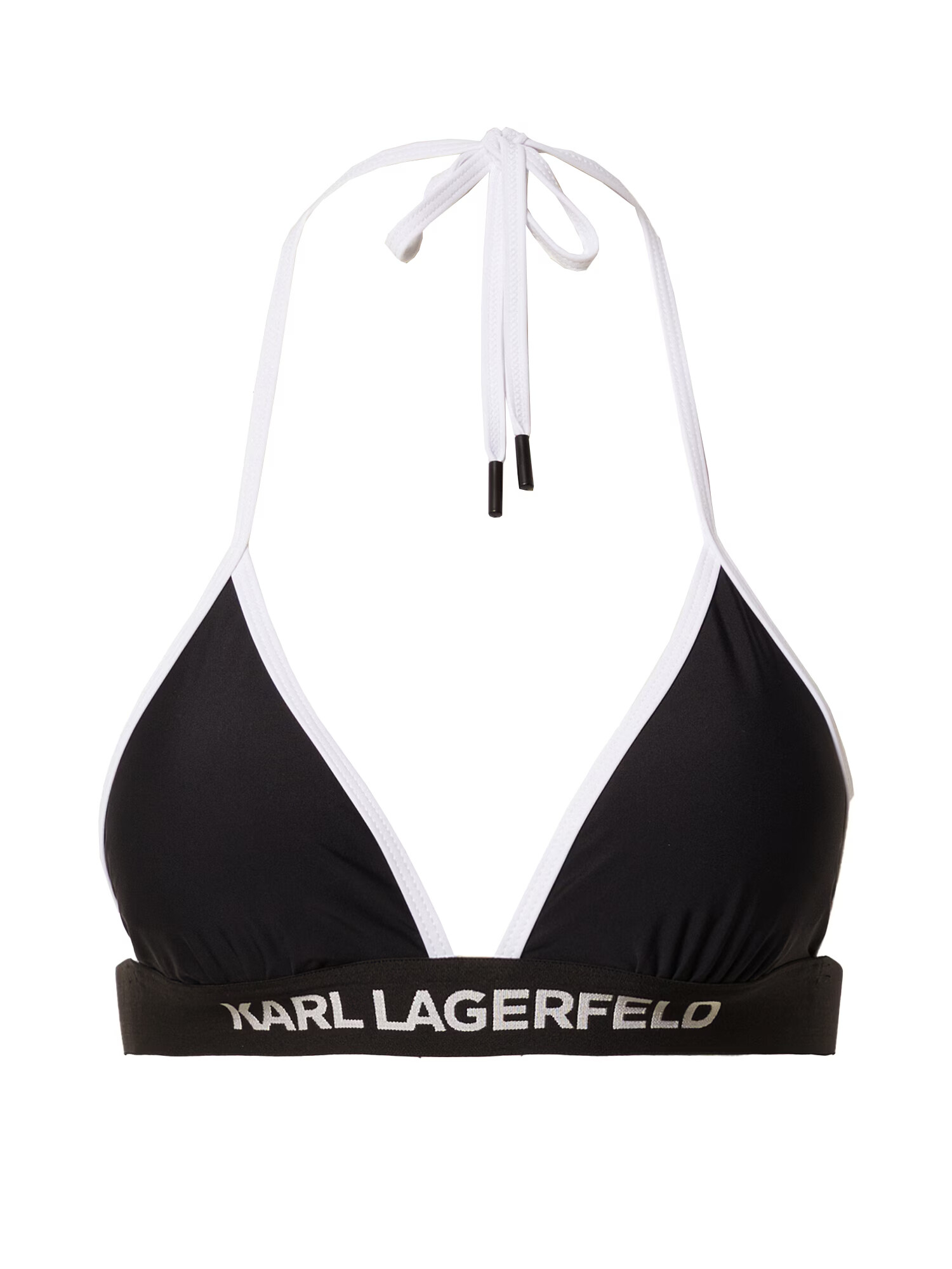 Karl Lagerfeld Sutien costum de baie negru / alb - Pled.ro