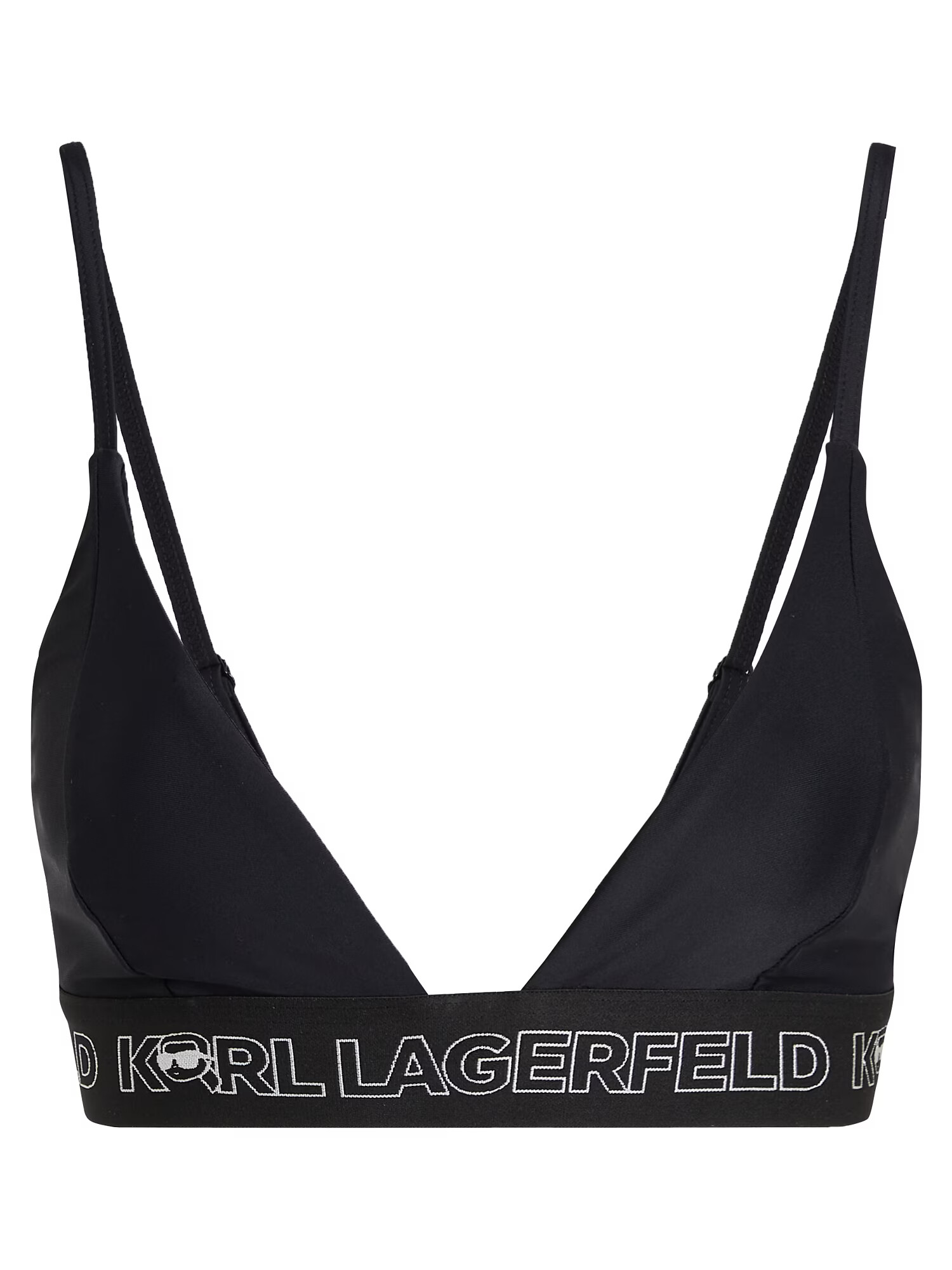 Karl Lagerfeld Sutien costum de baie negru / alb - Pled.ro