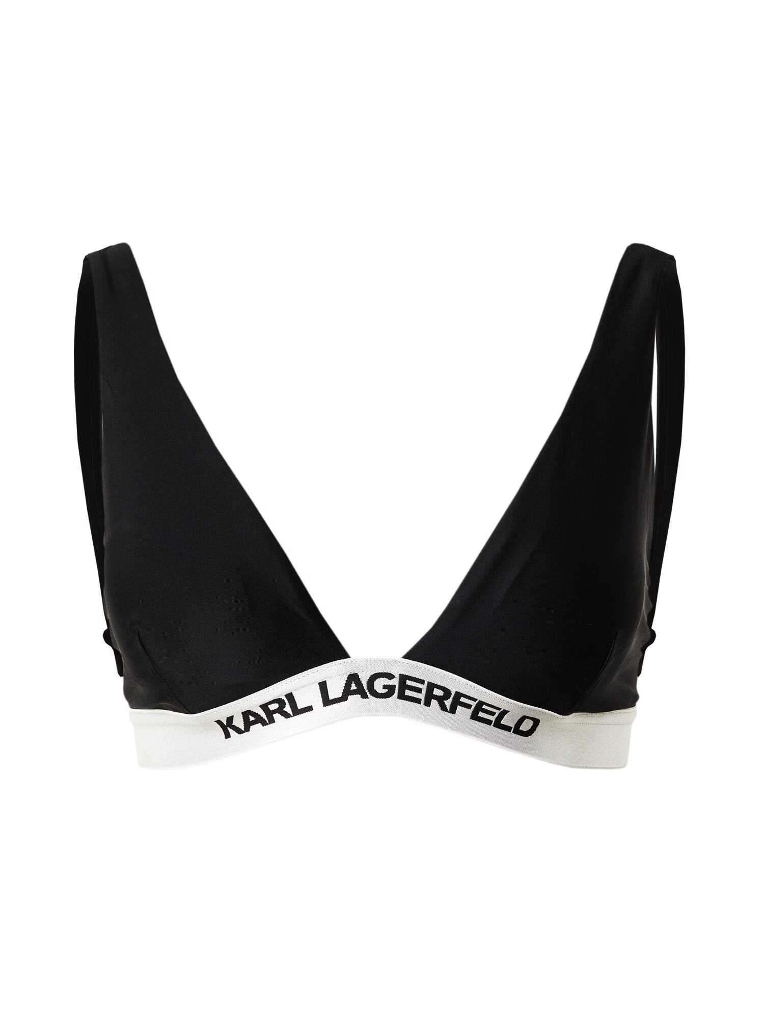 Karl Lagerfeld Sutien costum de baie negru / alb - Pled.ro