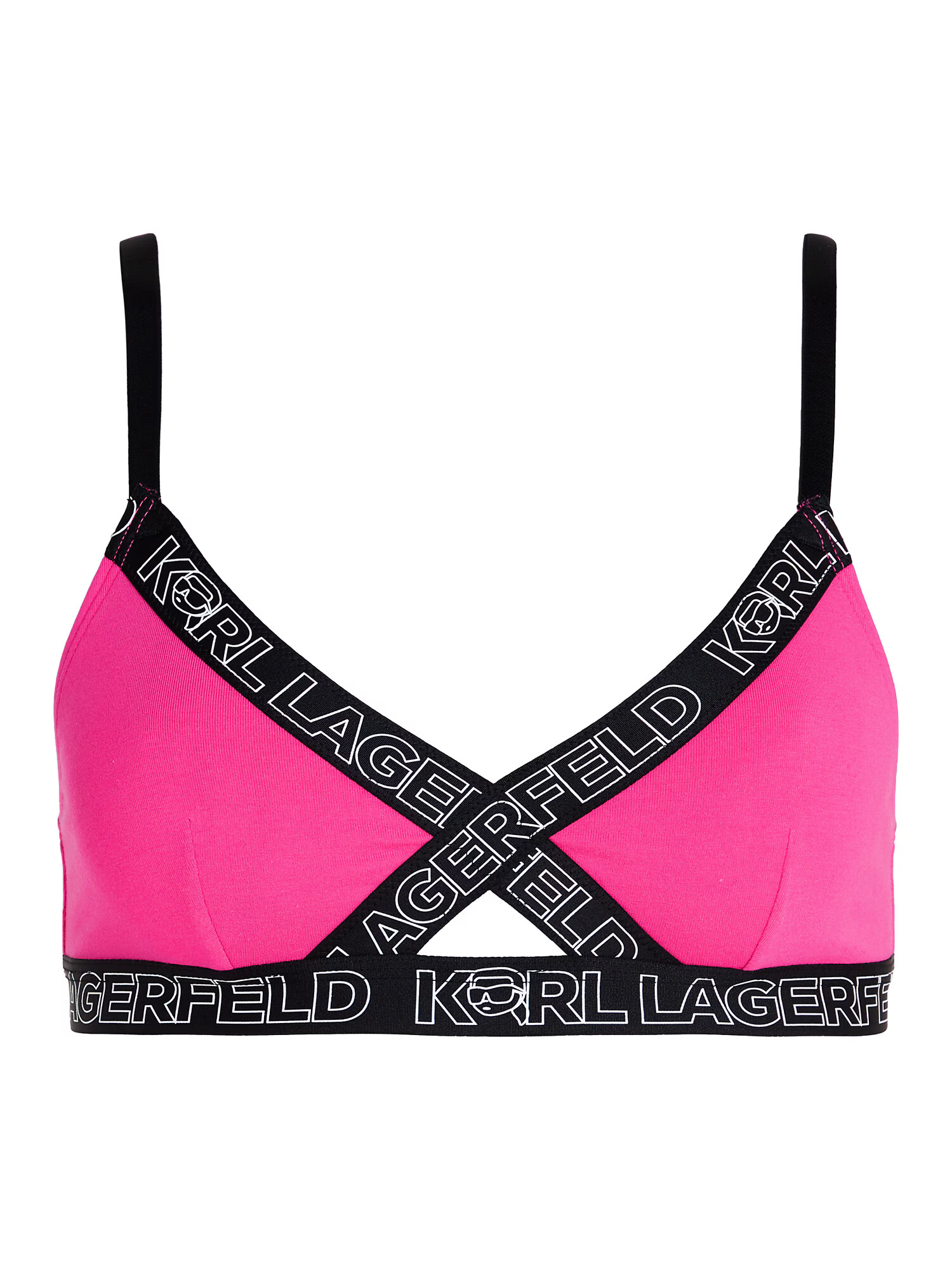 Karl Lagerfeld Sutien 'Ikonik 2.0' mov zmeură / negru / alb - Pled.ro