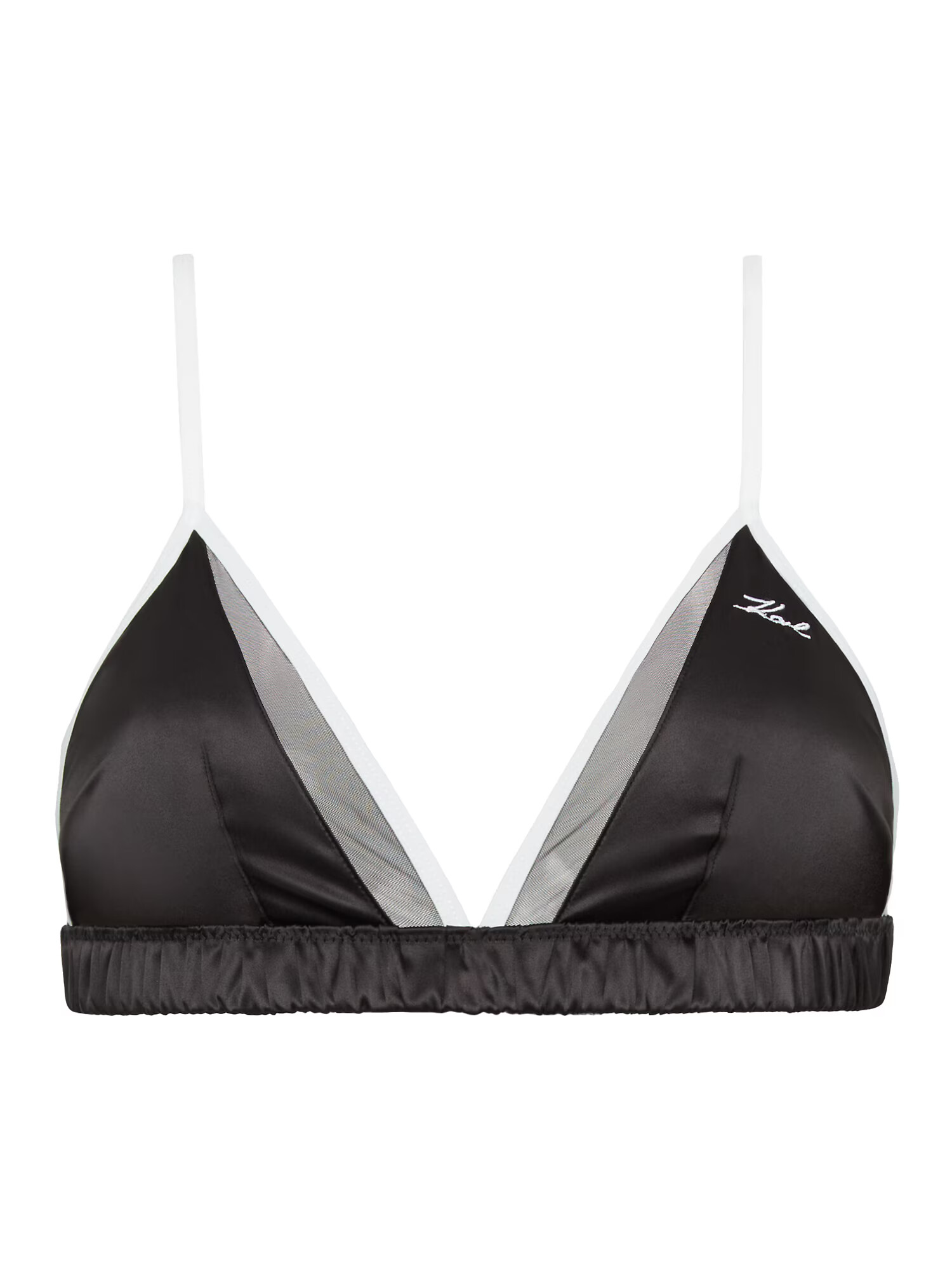 Karl Lagerfeld Sutien negru / alb - Pled.ro