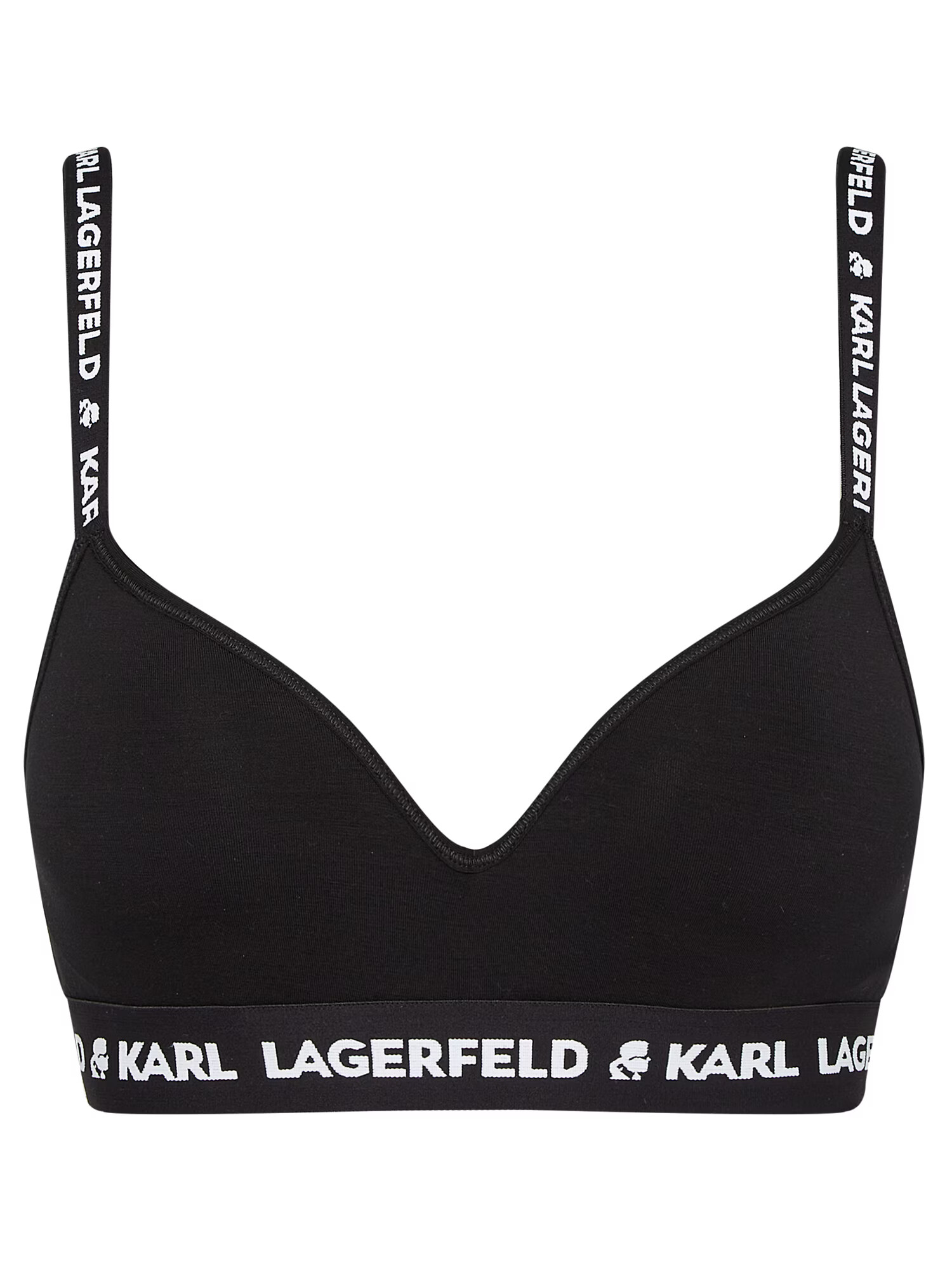 Karl Lagerfeld Sutien negru / alb - Pled.ro