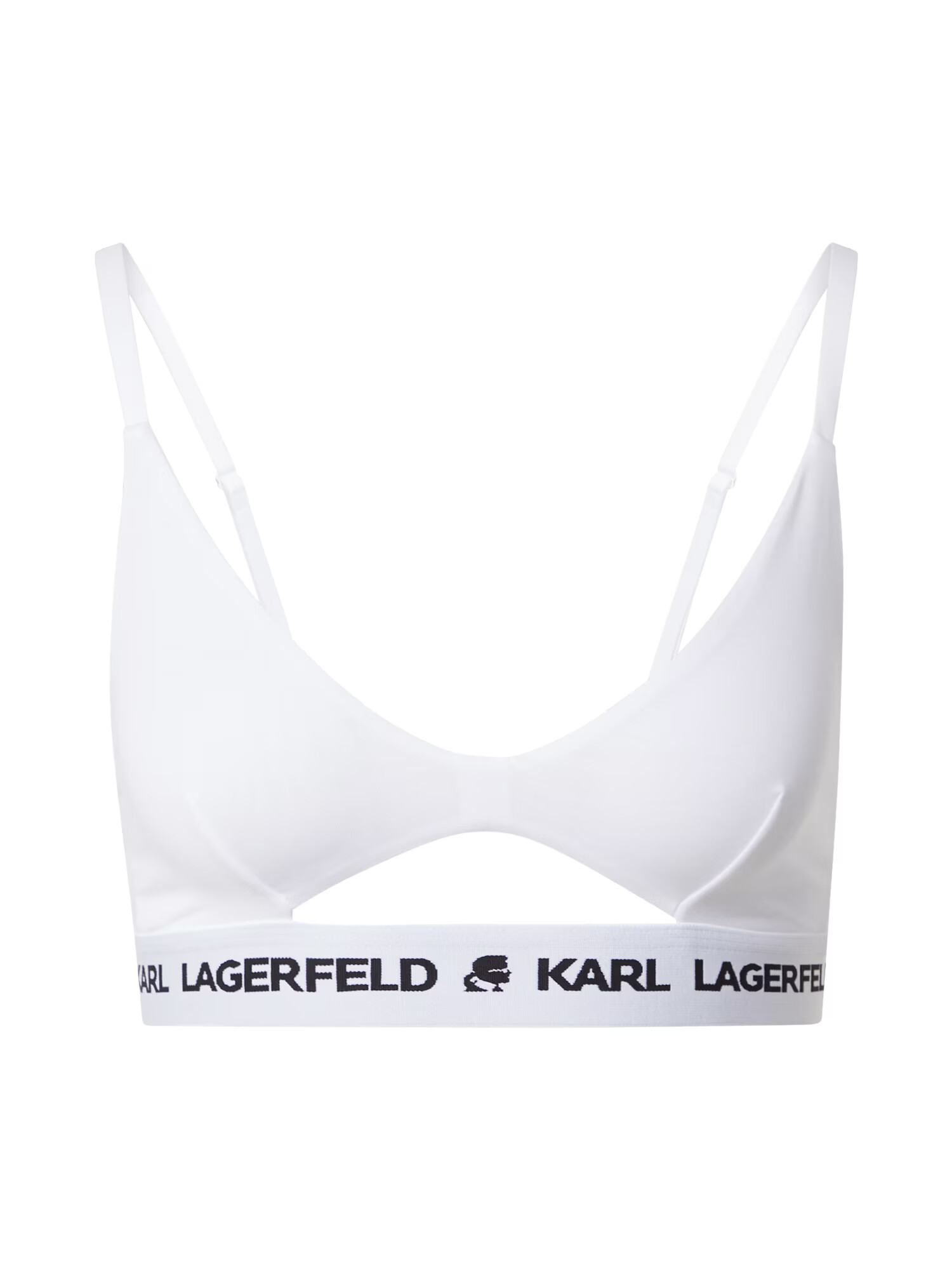 Karl Lagerfeld Sutien 'Peephole' negru / alb - Pled.ro