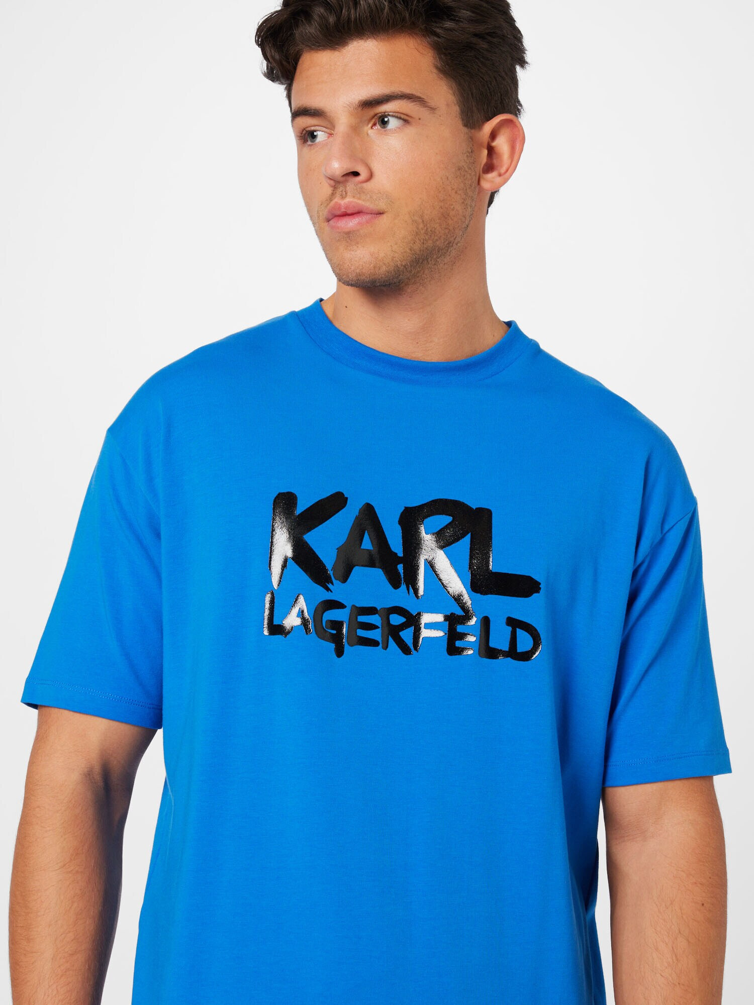 Karl Lagerfeld Tricou albastru / negru - Pled.ro