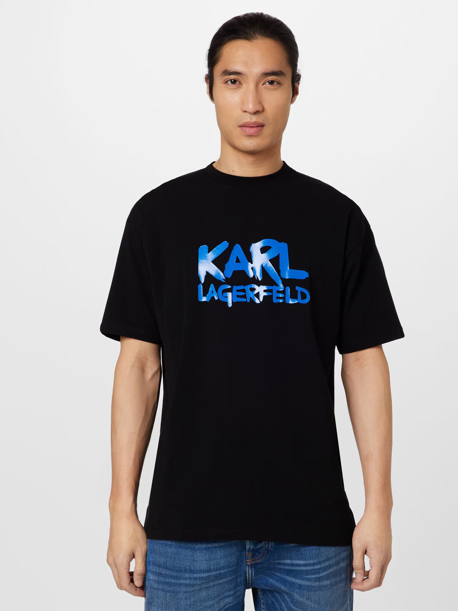 Karl Lagerfeld Tricou albastru / negru / alb murdar - Pled.ro