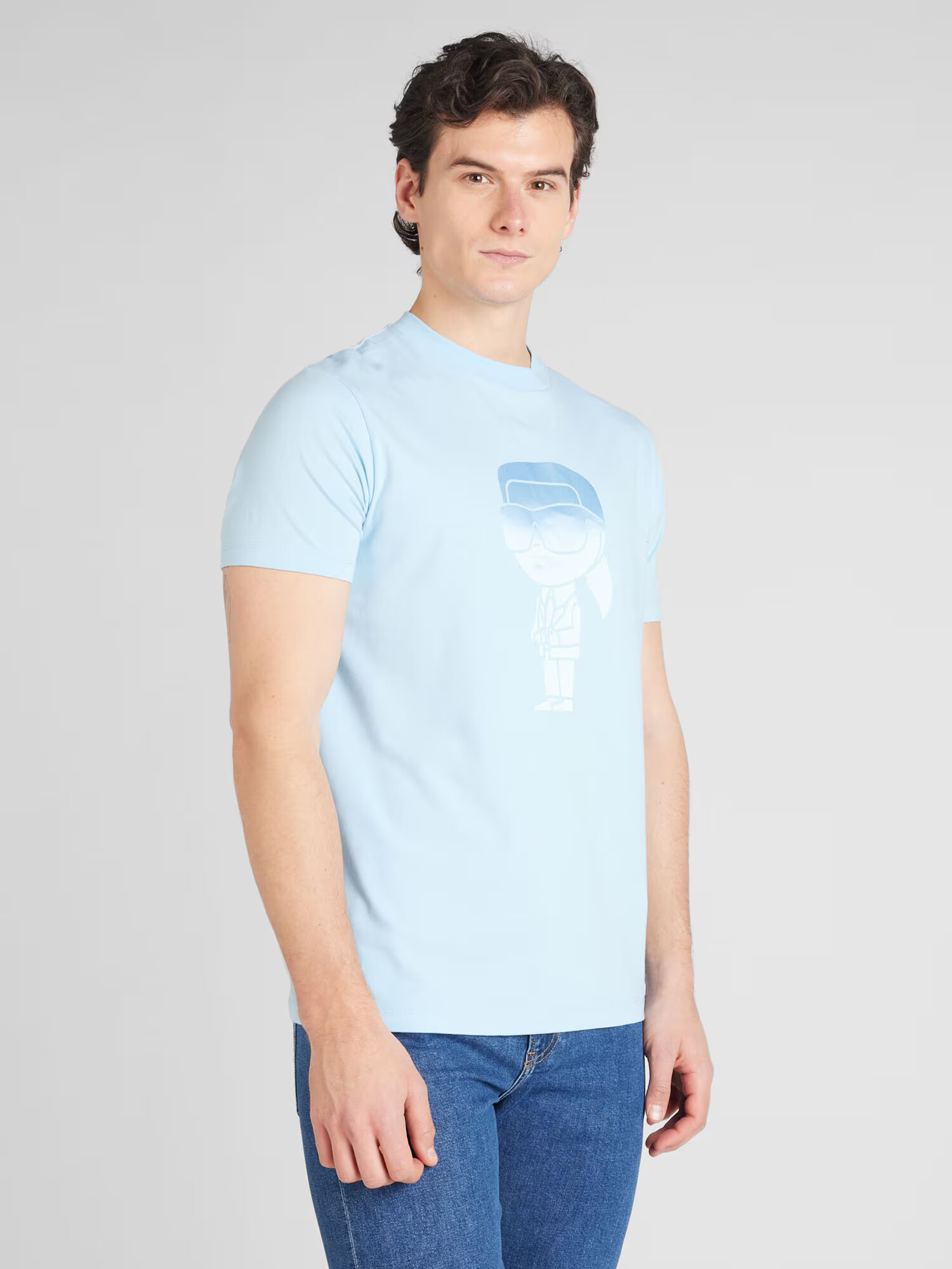 Karl Lagerfeld Tricou albastru pastel / albastru deschis - Pled.ro