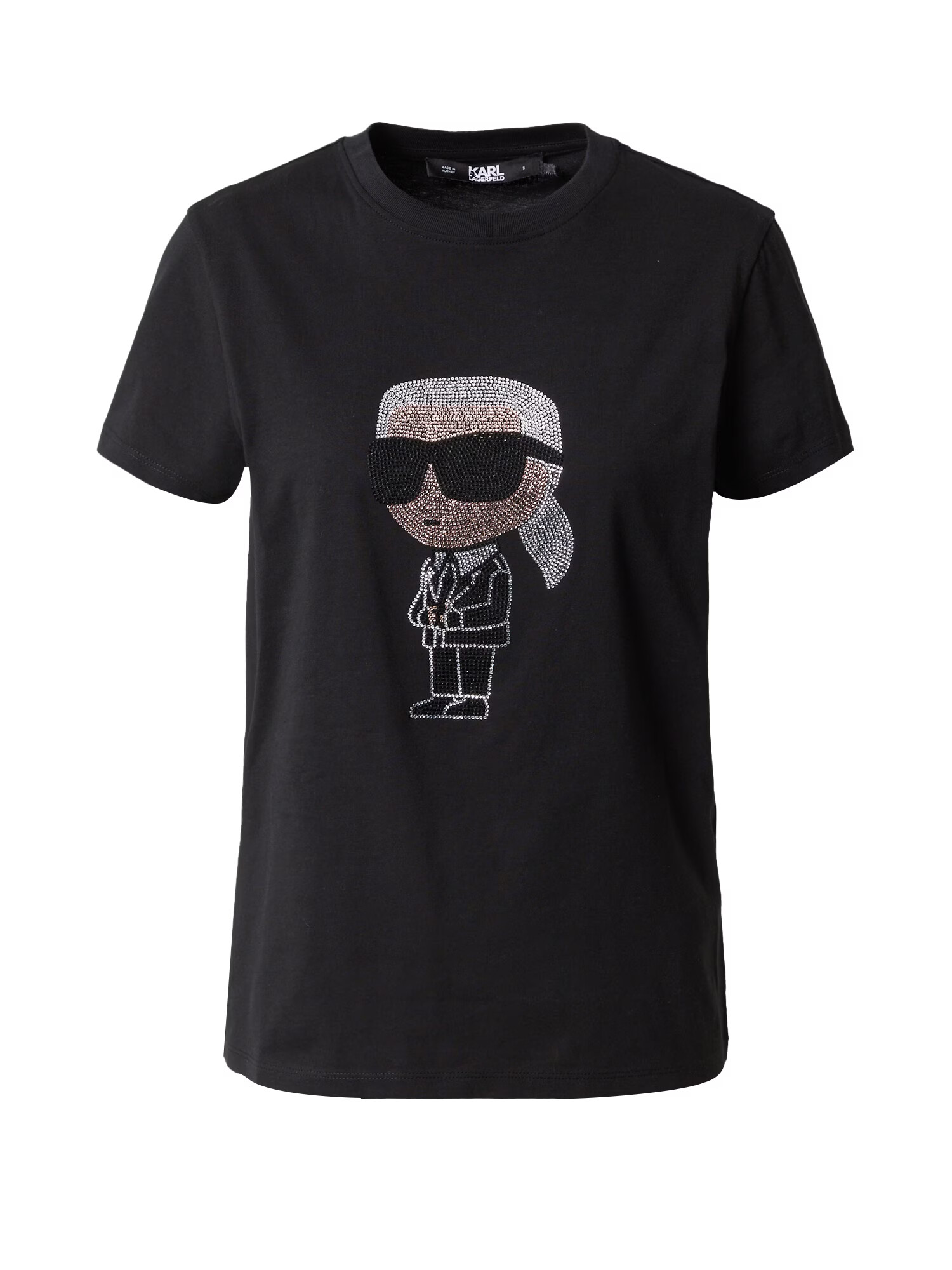 Karl Lagerfeld Tricou 'Ikonik' negru / argintiu / transparent - Pled.ro