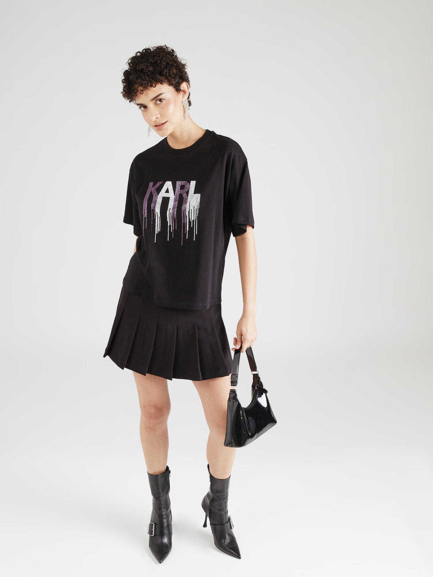 Karl Lagerfeld Tricou auriu - roz / negru / transparent - Pled.ro