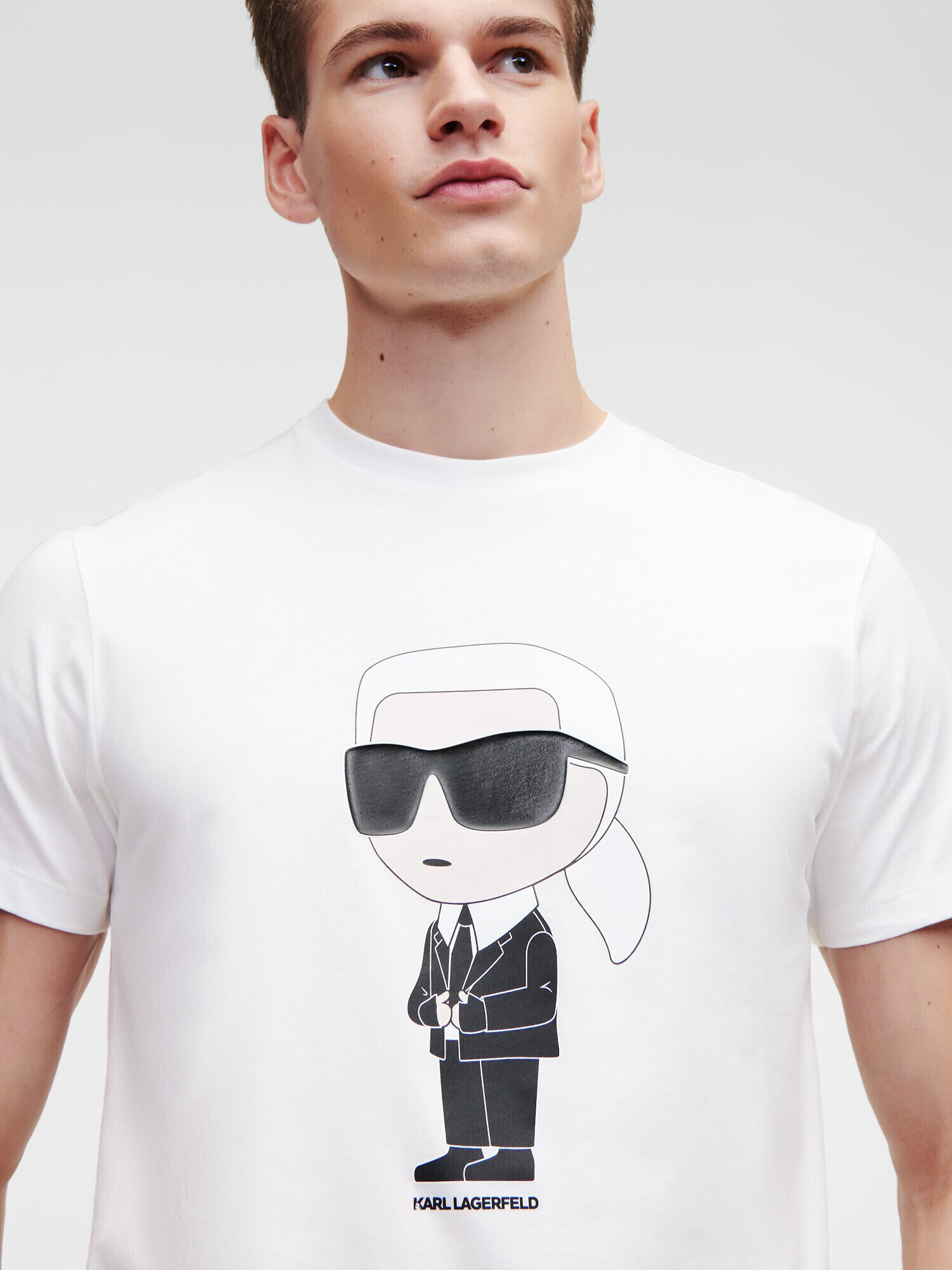 Karl Lagerfeld Tricou bej / negru / alb - Pled.ro