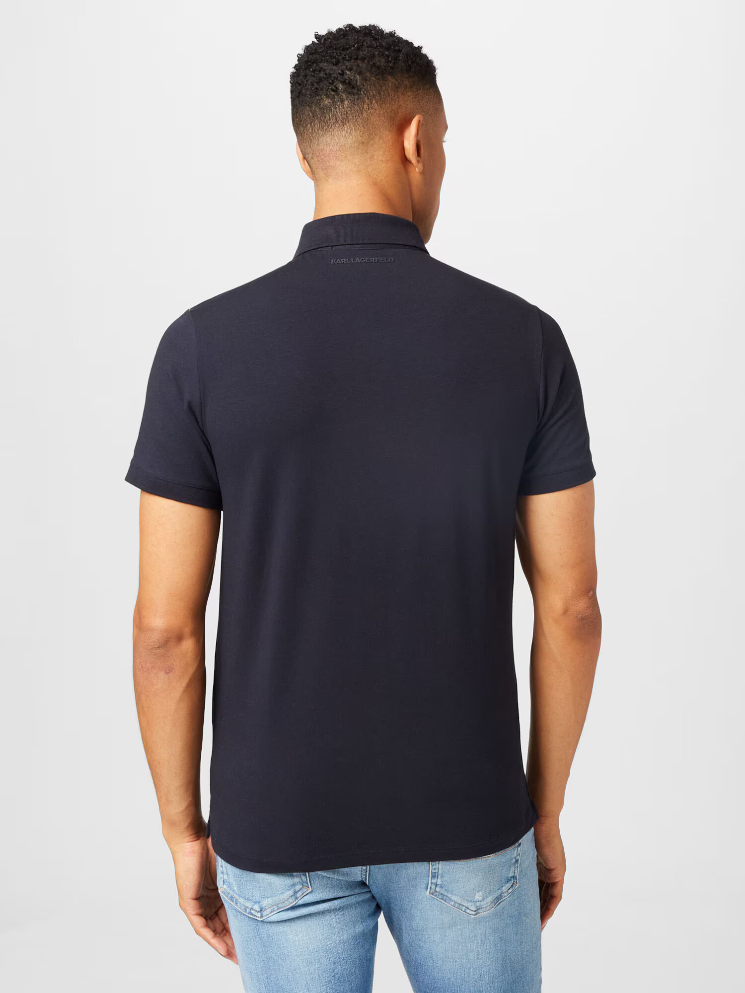 Karl Lagerfeld Tricou bleumarin / alb - Pled.ro