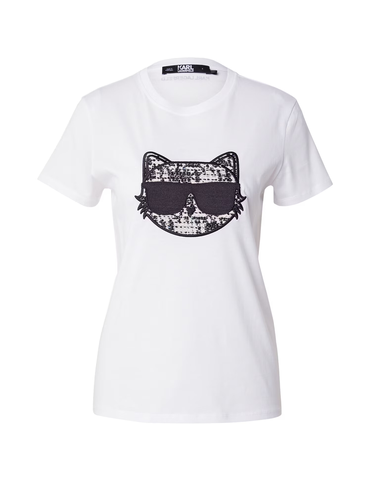 Karl Lagerfeld Tricou 'CHOUPETTE' negru / alb - Pled.ro