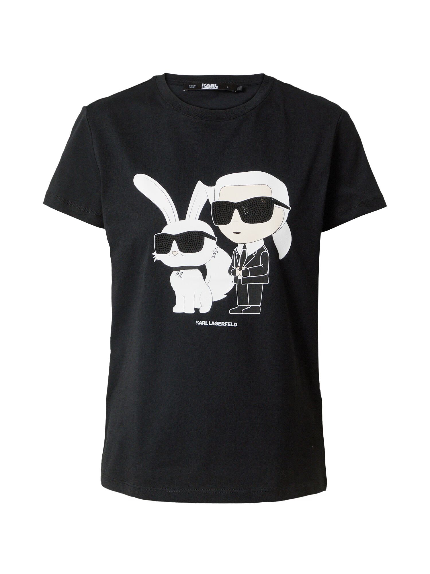 Karl Lagerfeld Tricou crem / negru / alb - Pled.ro