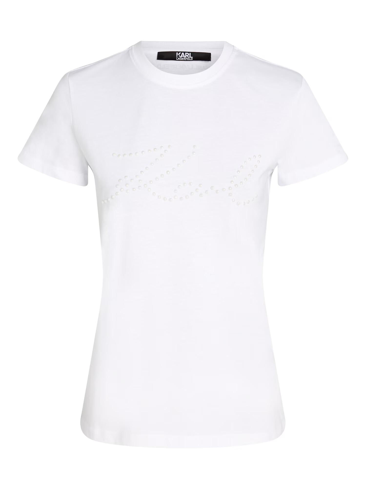 Karl Lagerfeld Tricou alb / alb natural - Pled.ro