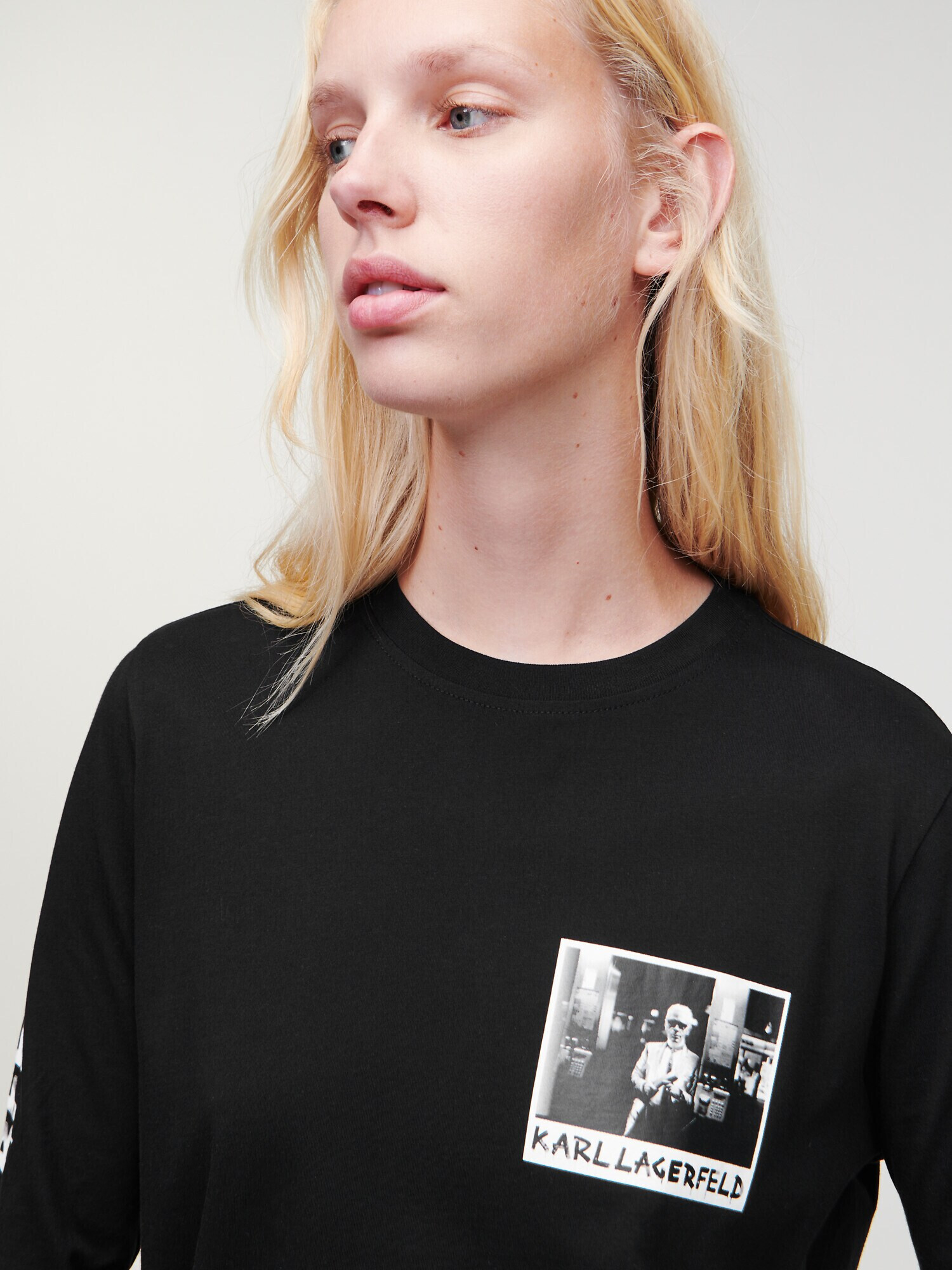 Karl Lagerfeld Tricou gri / negru / alb - Pled.ro