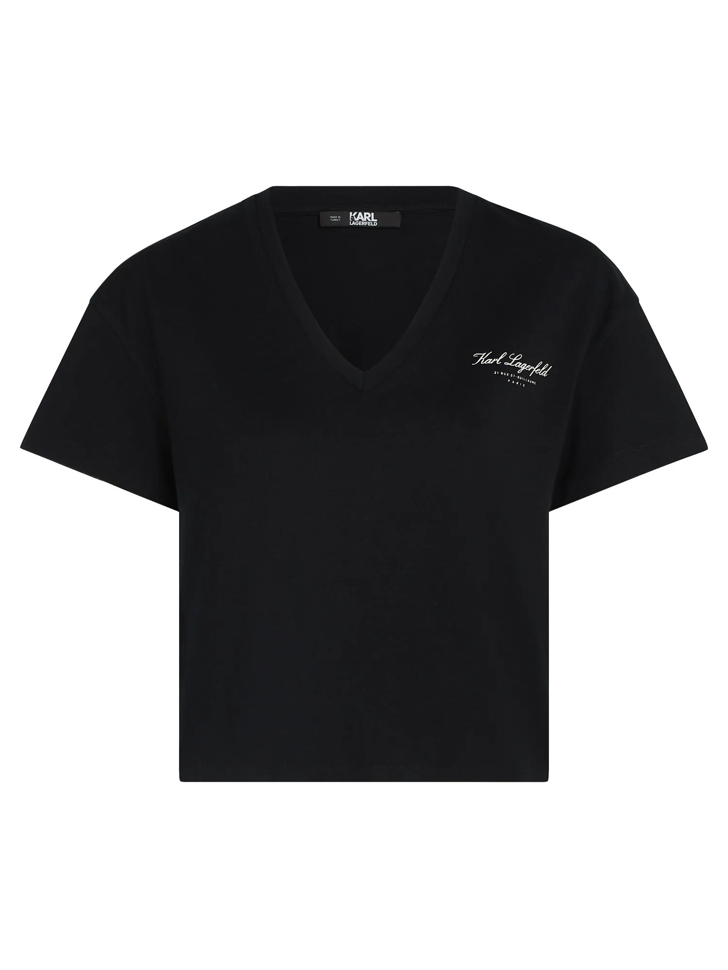 Karl Lagerfeld Tricou 'Hotel ' negru / alb - Pled.ro