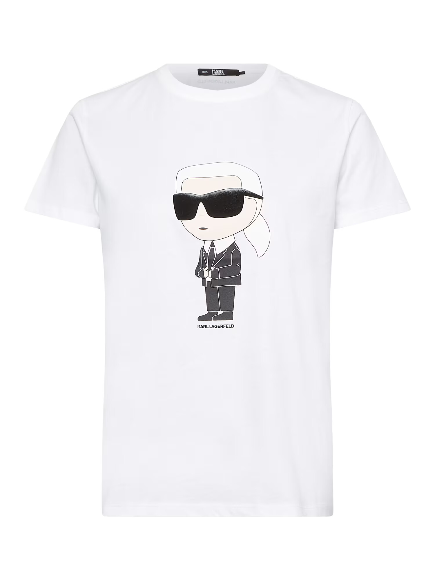 Karl Lagerfeld Tricou 'Ikonik 2.0' crem / negru / alb murdar - Pled.ro