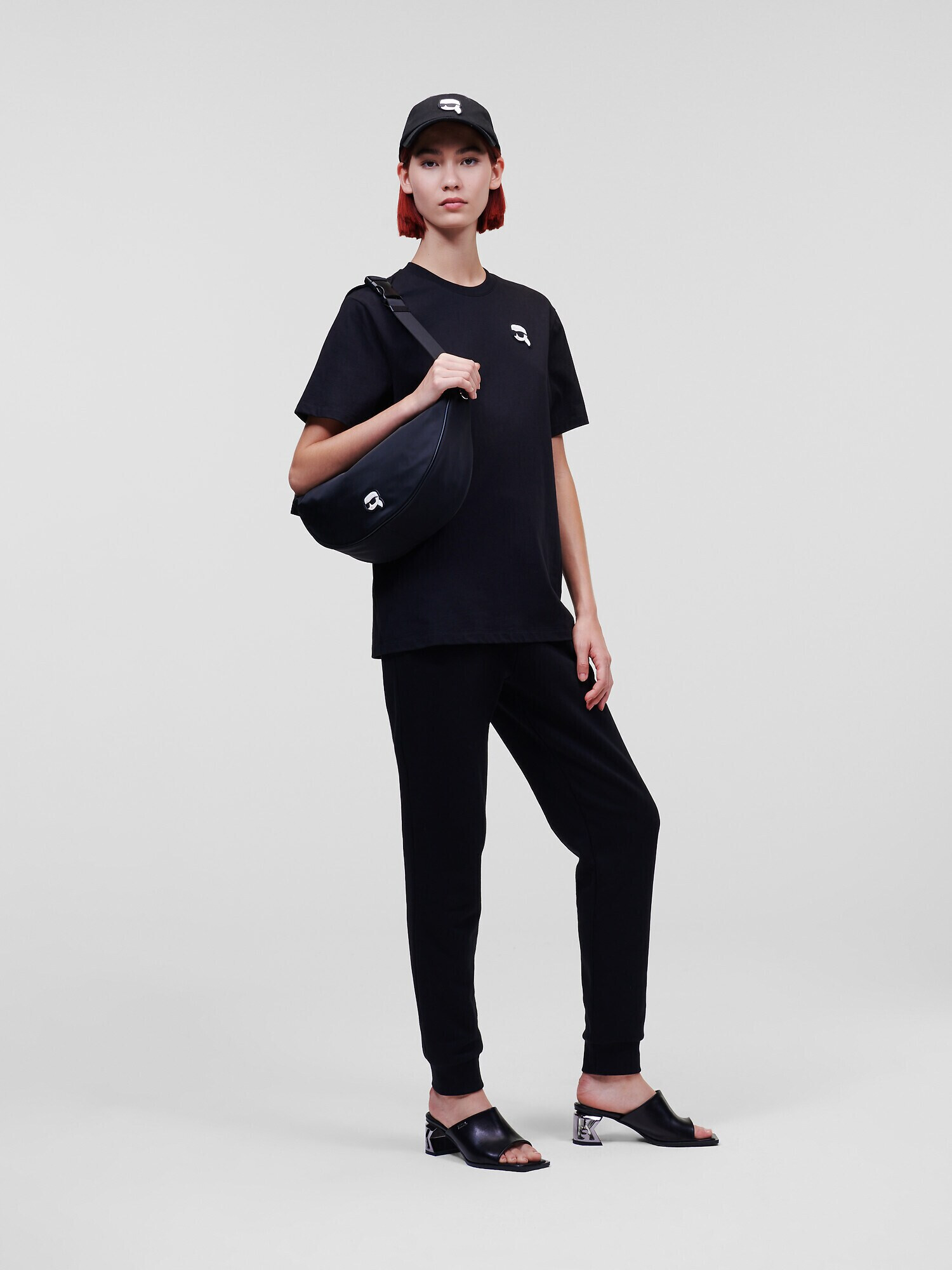 Karl Lagerfeld Tricou 'Ikonik 2.0' negru / alb - Pled.ro