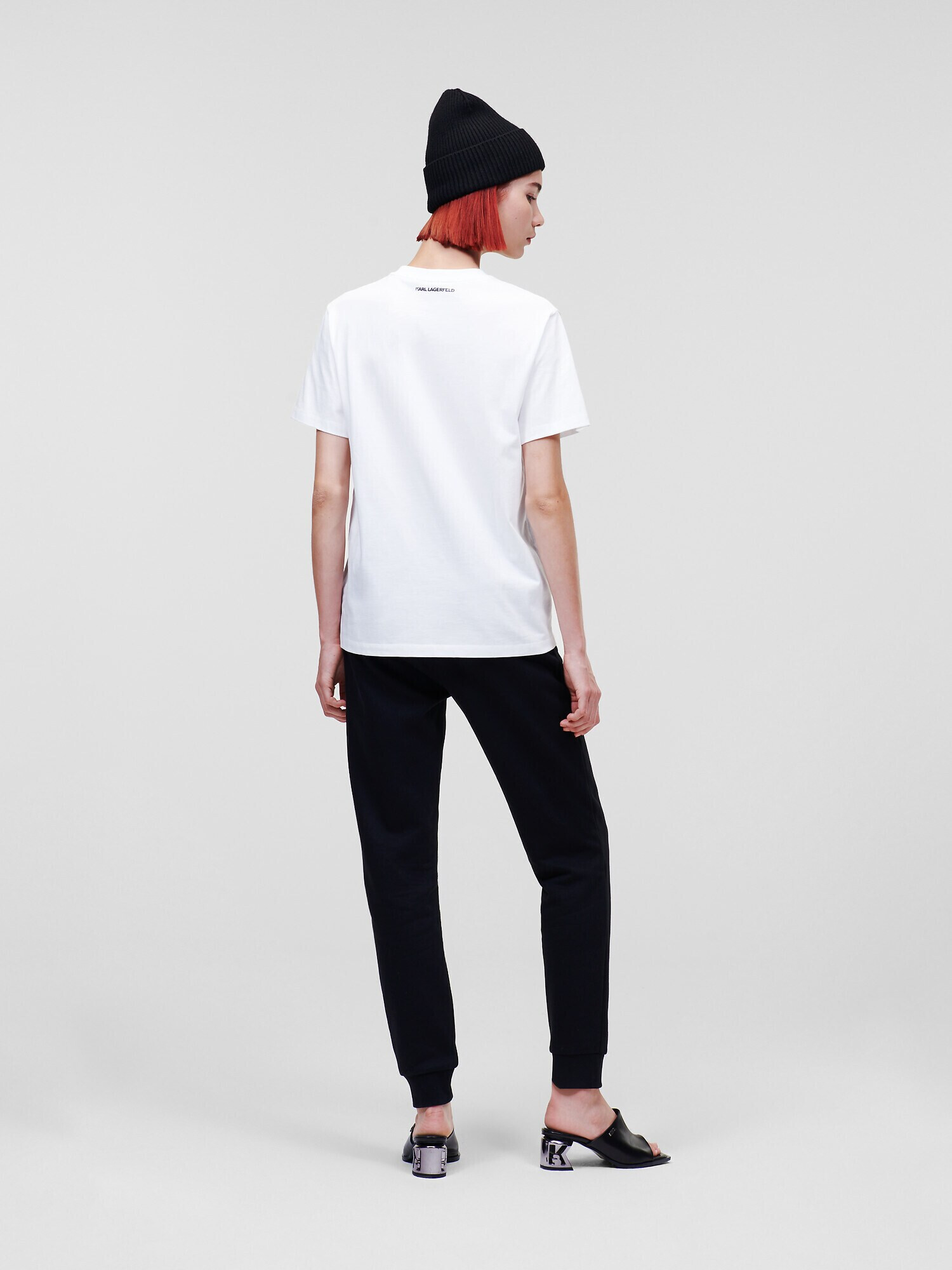 Karl Lagerfeld Tricou 'Ikonik 2.0' negru / alb - Pled.ro