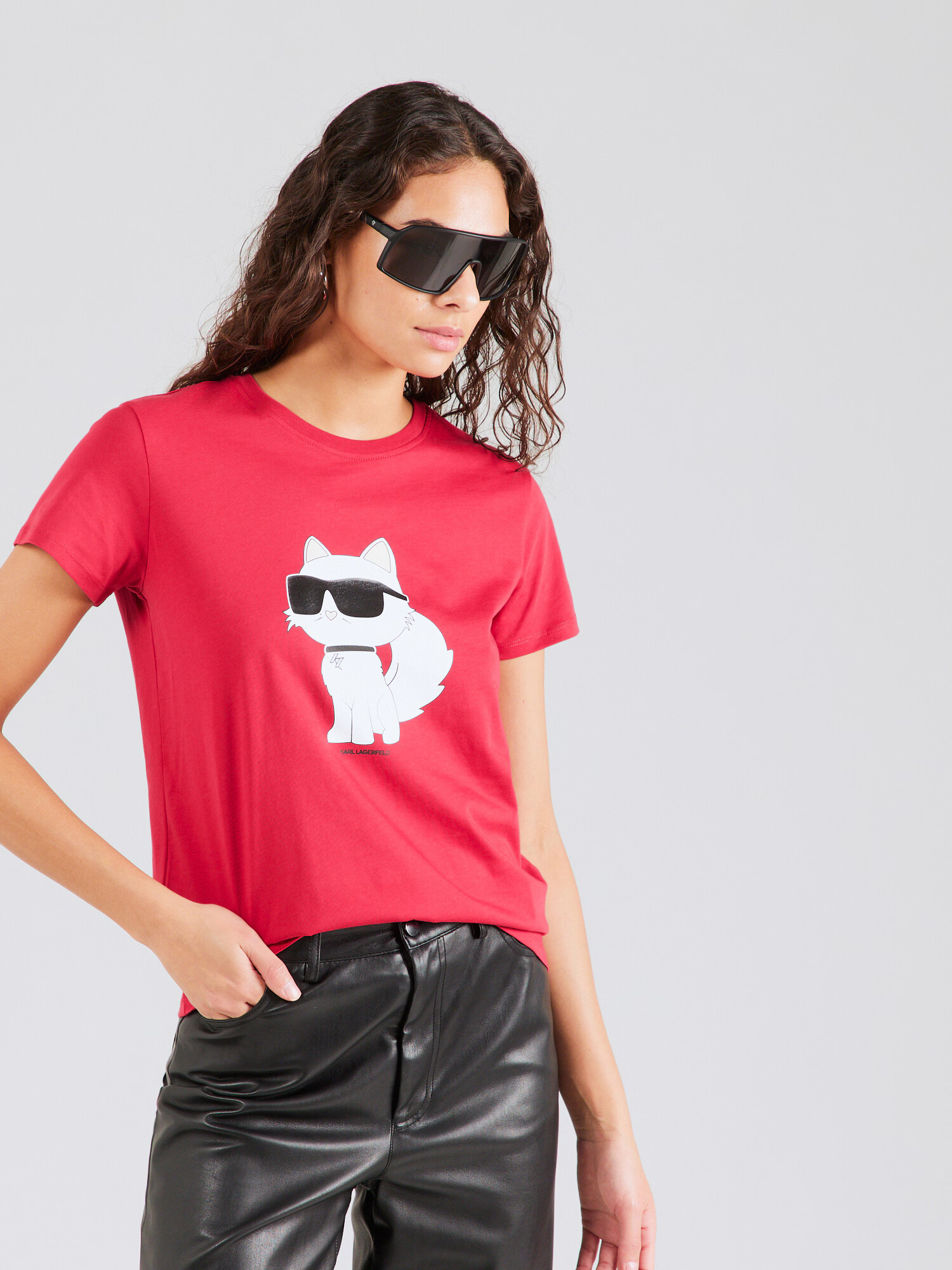 Karl Lagerfeld Tricou 'Ikonik 2.0' roșu / negru / alb - Pled.ro