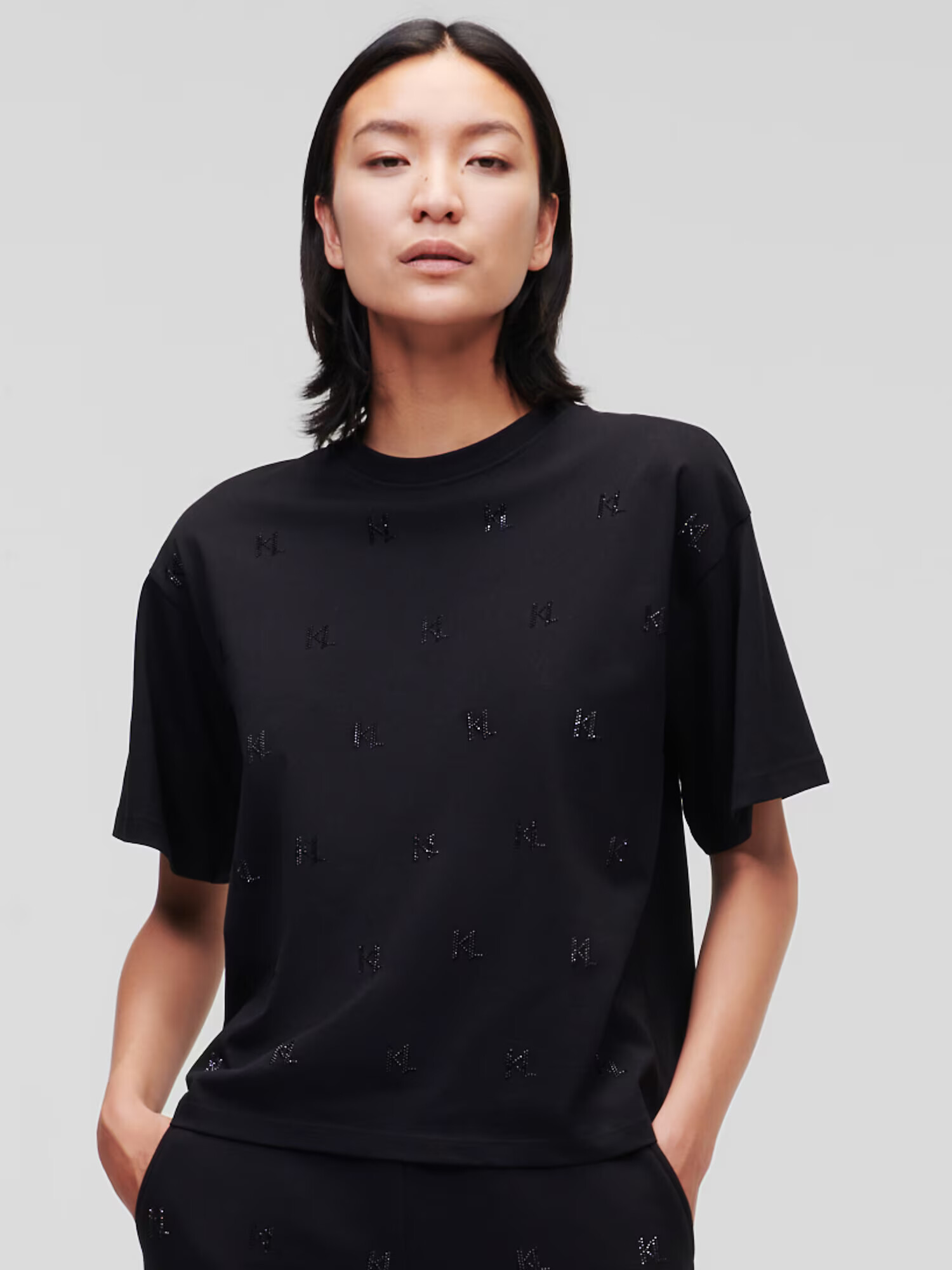 Karl Lagerfeld Tricou negru - Pled.ro