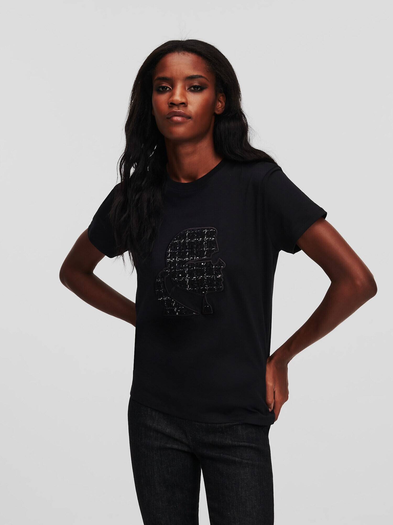 Karl Lagerfeld Tricou negru - Pled.ro