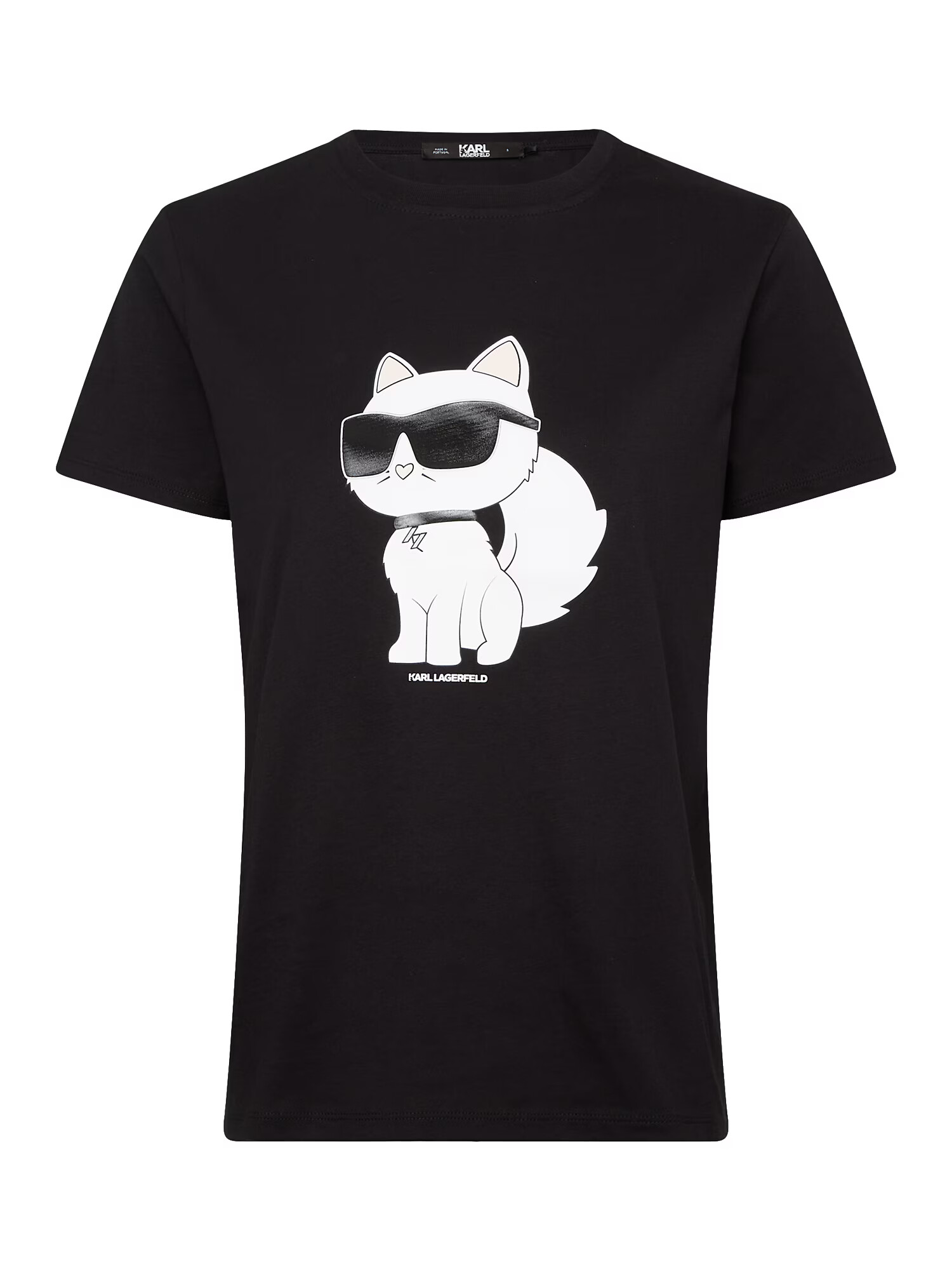 Karl Lagerfeld Tricou negru / alb - Pled.ro