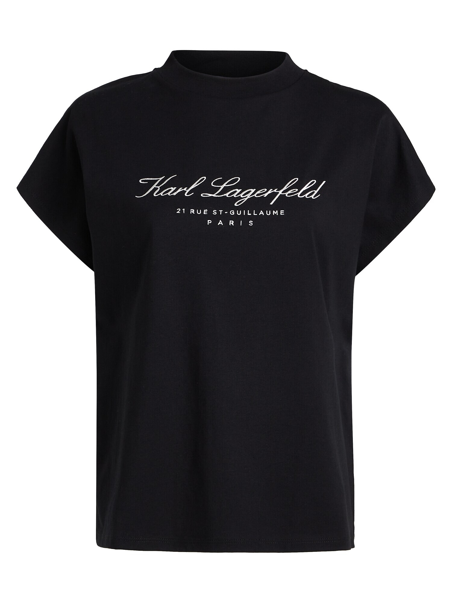 Karl Lagerfeld Tricou negru / alb - Pled.ro