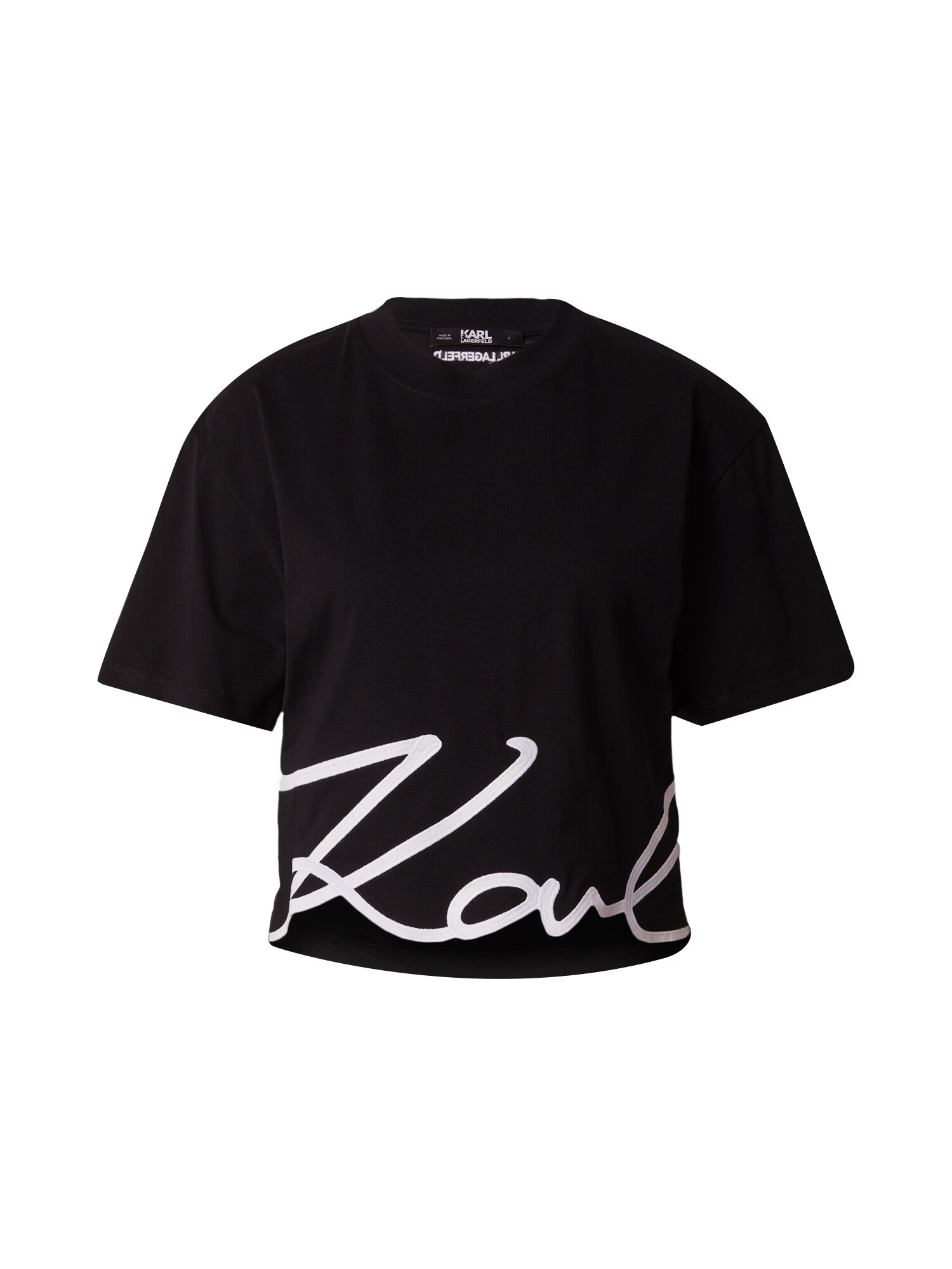 Karl Lagerfeld Tricou negru / alb - Pled.ro