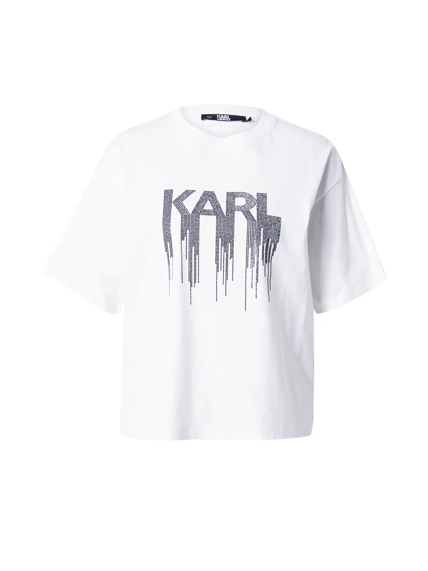 Karl Lagerfeld Tricou negru / alb - Pled.ro