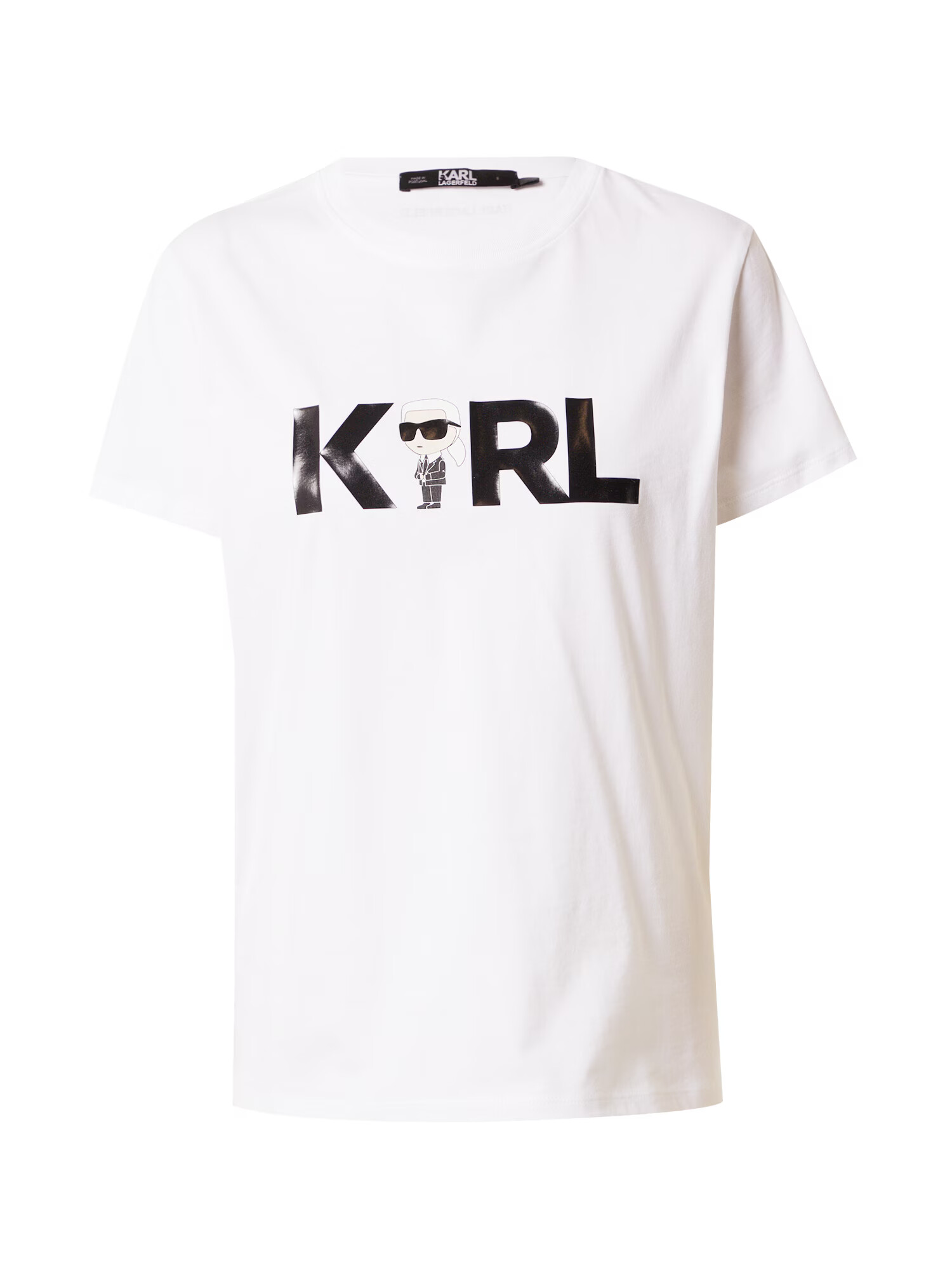 Karl Lagerfeld Tricou negru / alb - Pled.ro