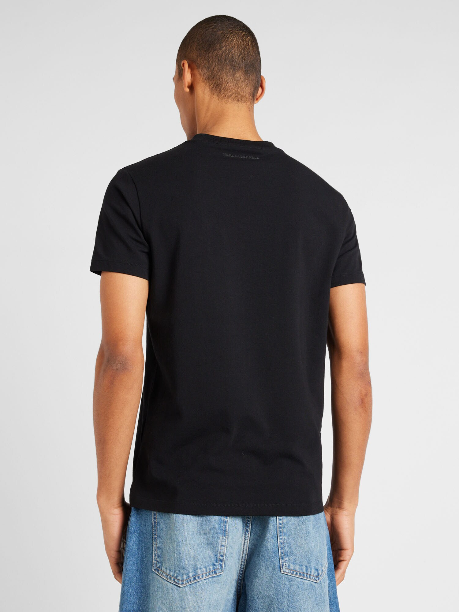 Karl Lagerfeld Tricou negru / alb - Pled.ro