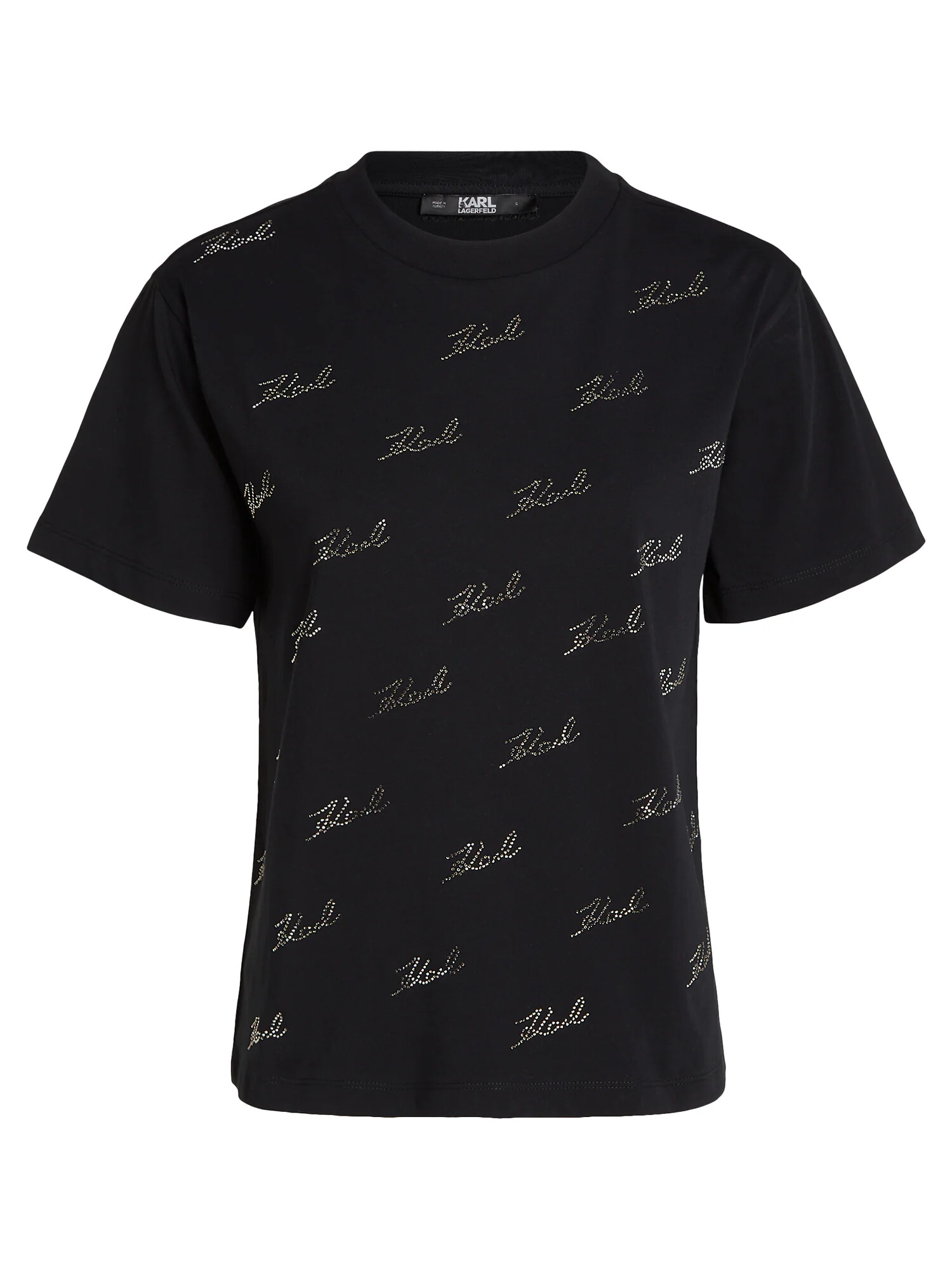 Karl Lagerfeld Tricou negru / argintiu - Pled.ro