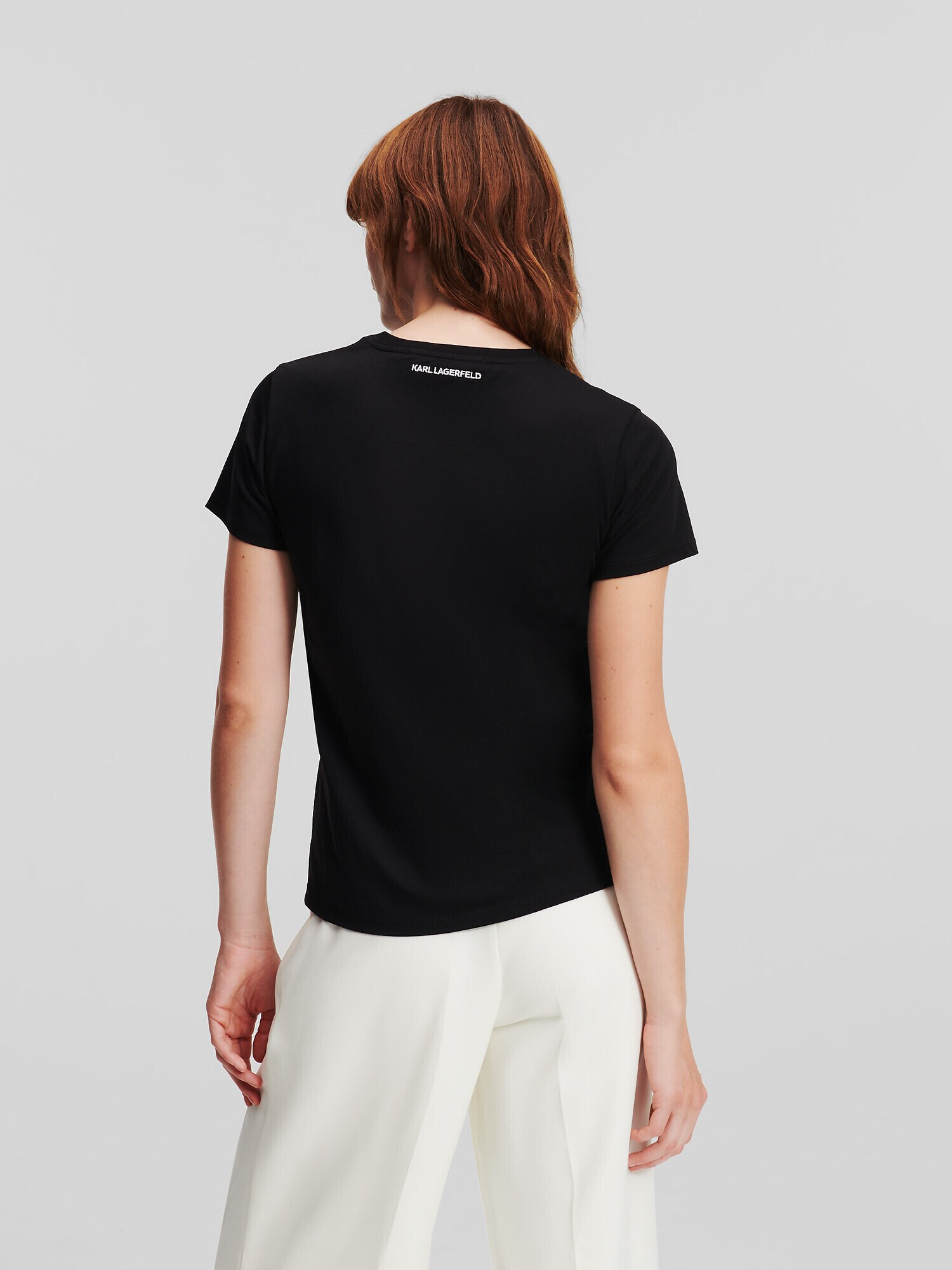 Karl Lagerfeld Tricou roz / negru / alb - Pled.ro