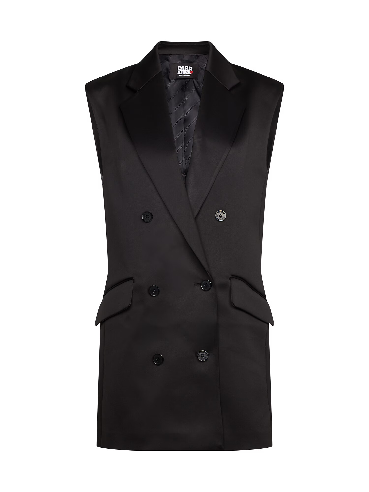 Karl Lagerfeld Vestă negru - Pled.ro