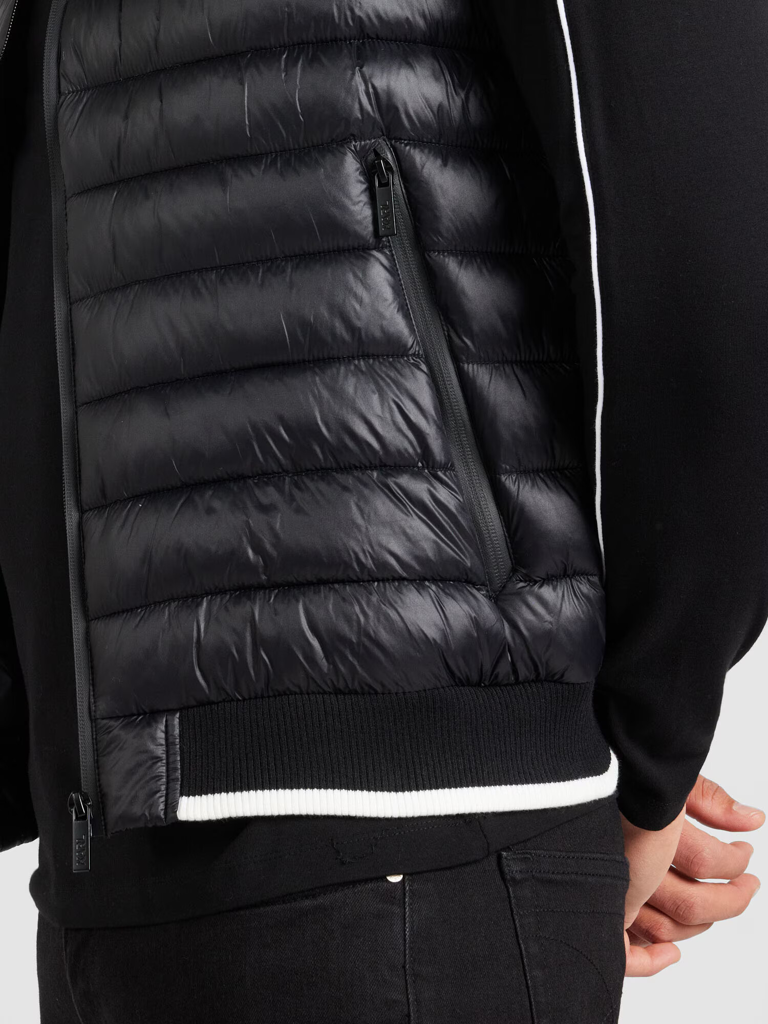 Karl Lagerfeld Vestă negru / alb - Pled.ro