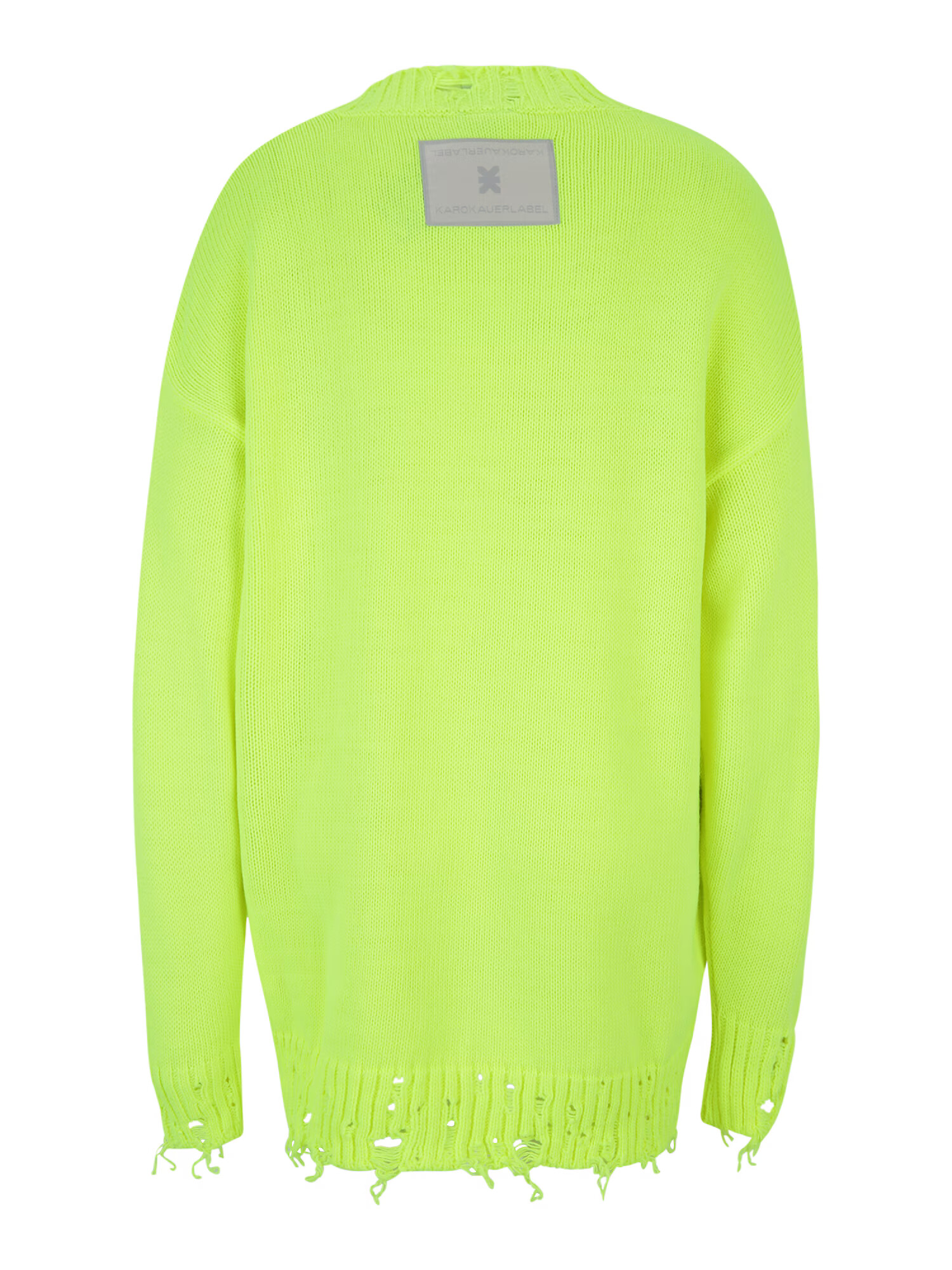 Karo Kauer Rochie tricotat verde neon - Pled.ro