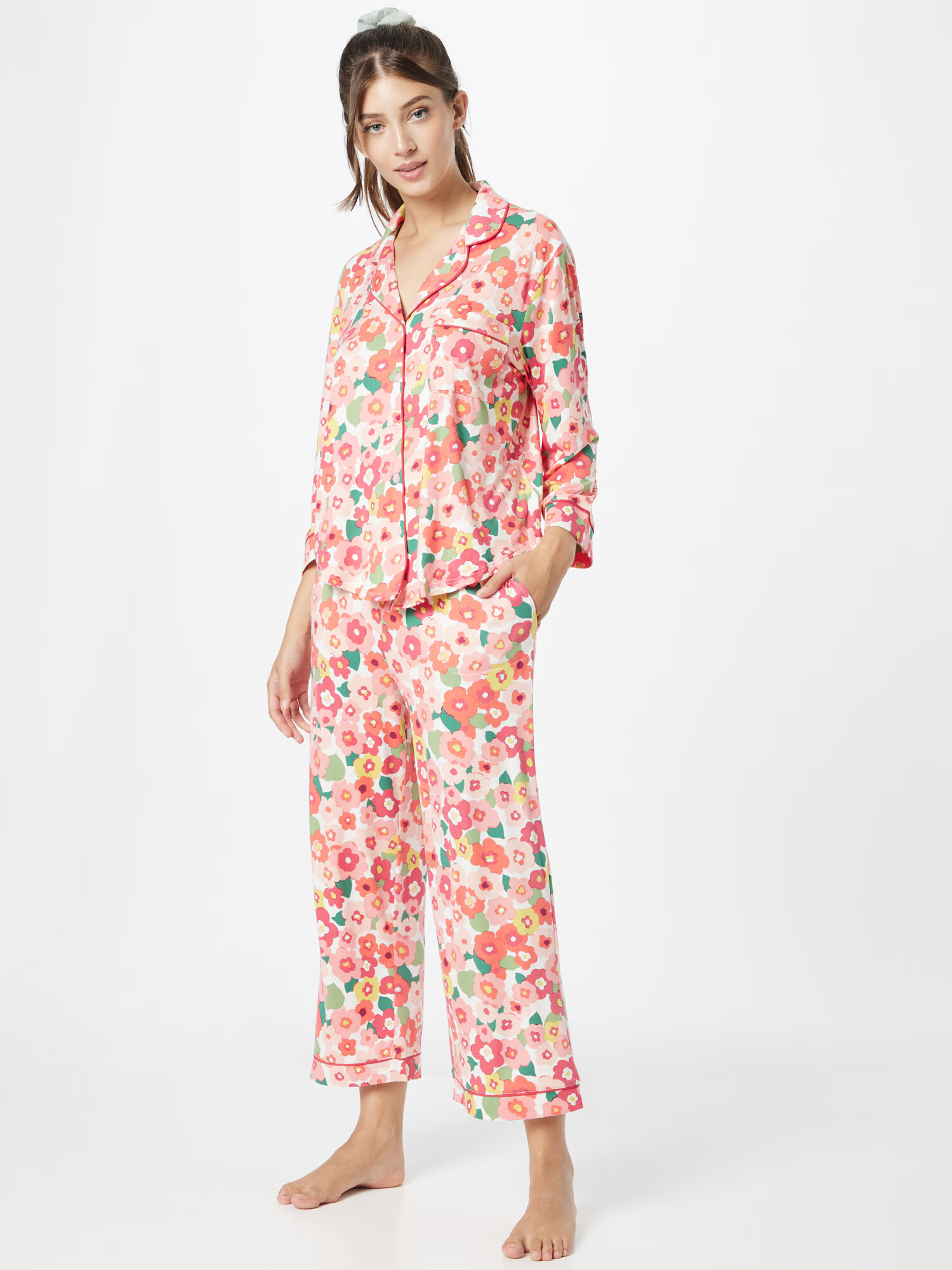 Kate Spade Pijama verde deschis / roz deschis / roșu / alb murdar - Pled.ro