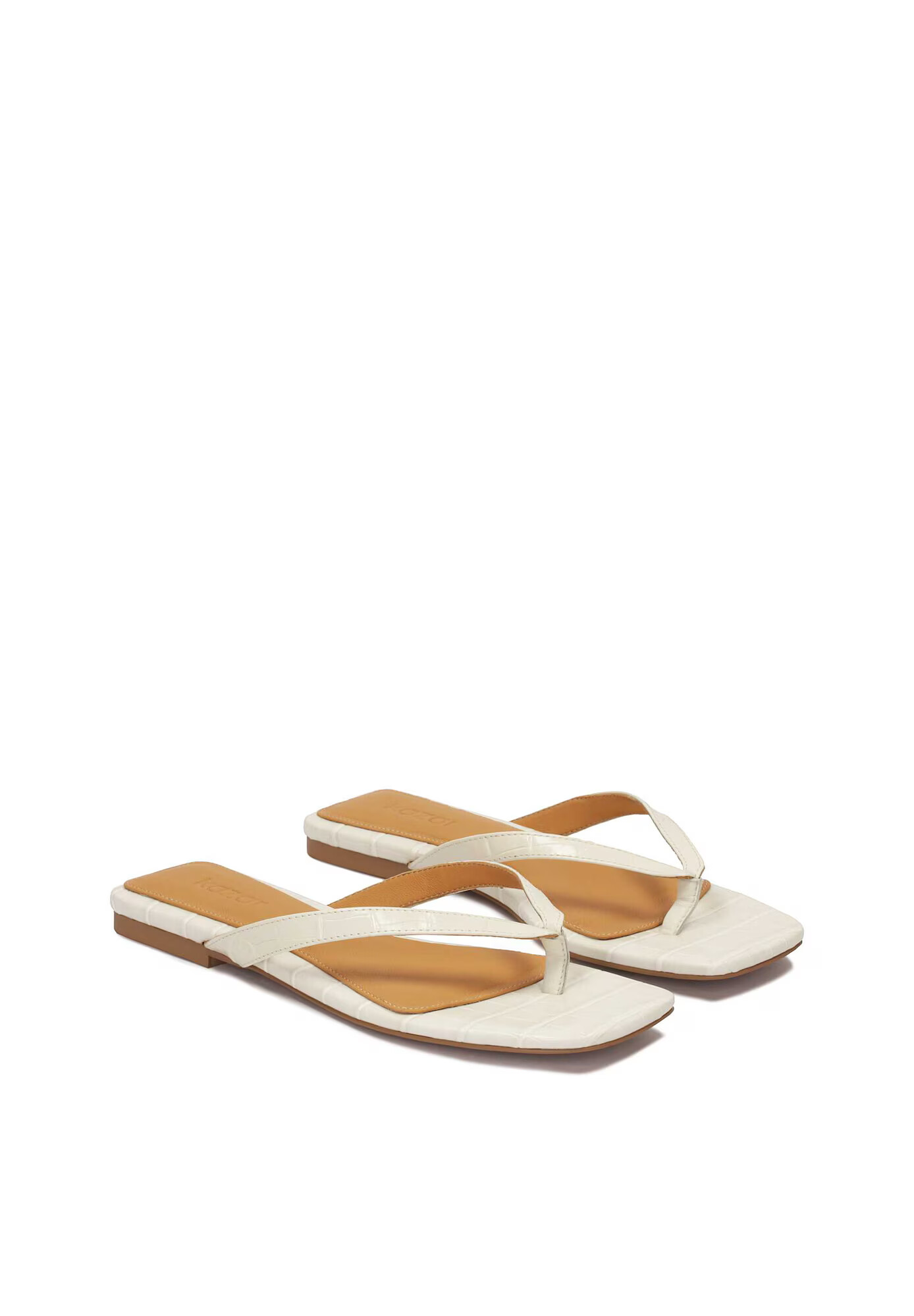 Kazar Flip-flops crem - Pled.ro