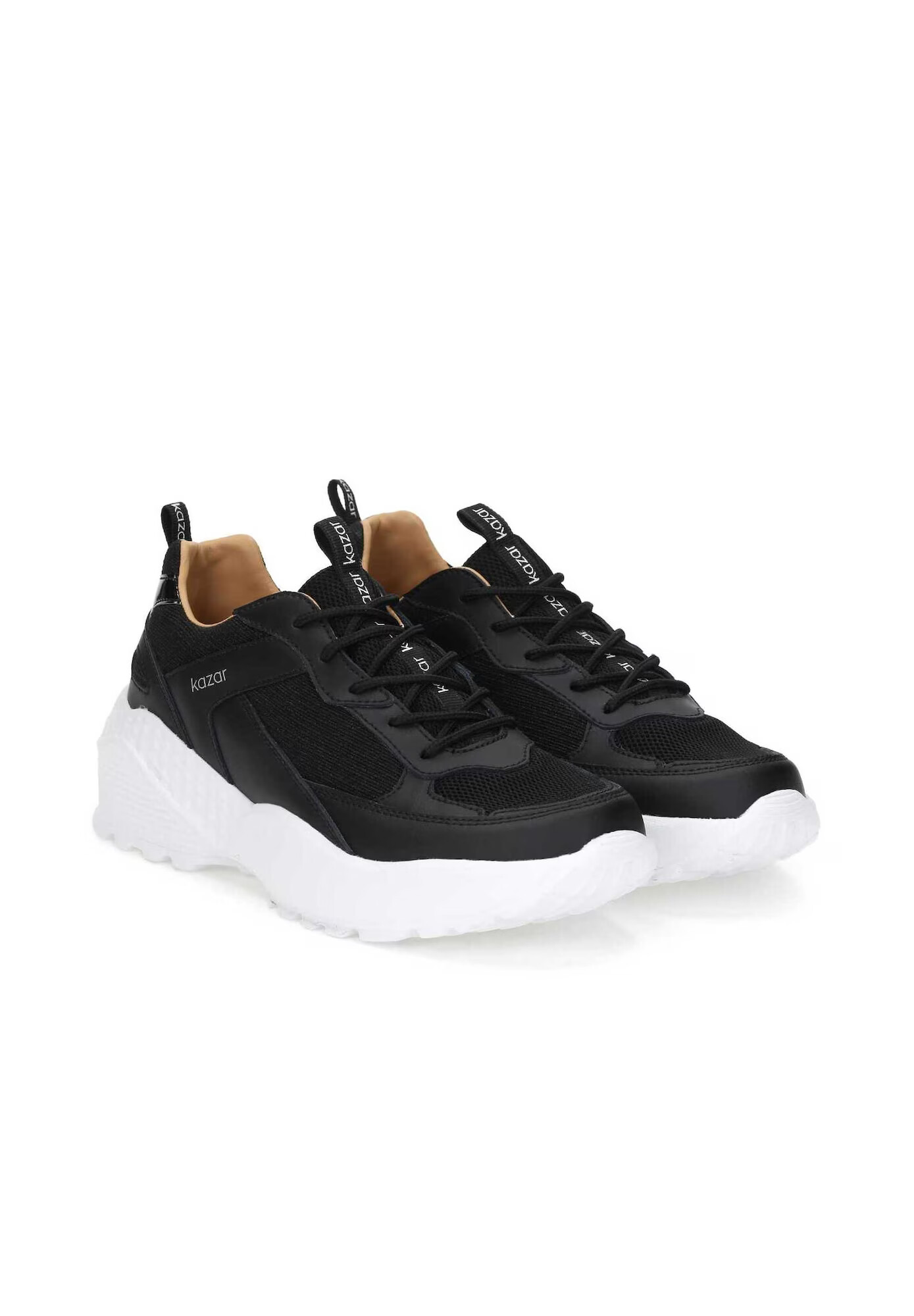 Kazar Sneaker low negru / alb - Pled.ro