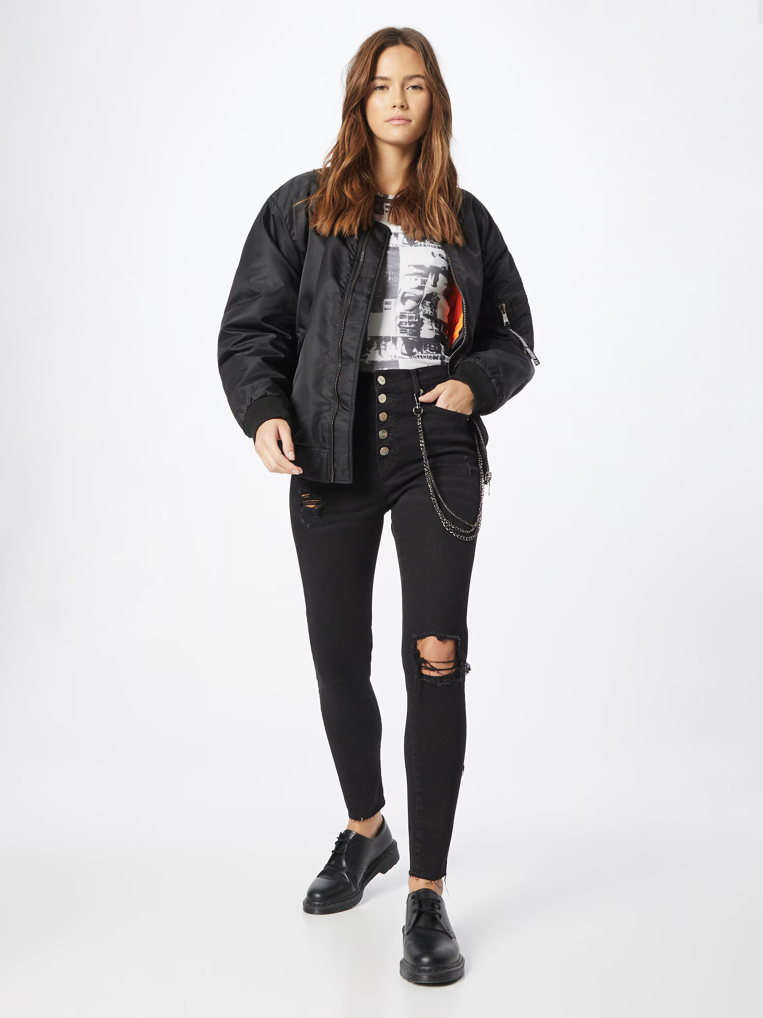 KENDALL + KYLIE Jeans negru denim - Pled.ro