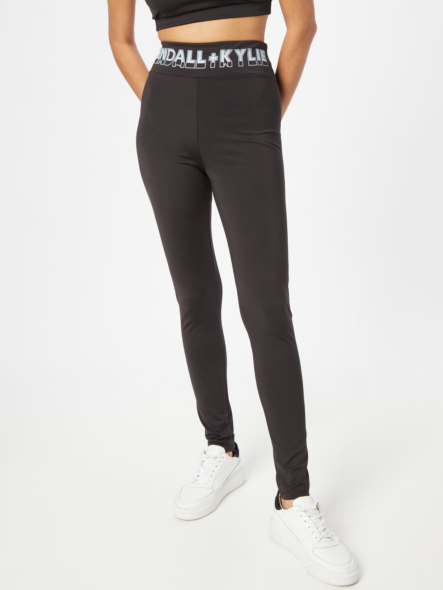 KENDALL + KYLIE Leggings albastru deschis / negru - Pled.ro