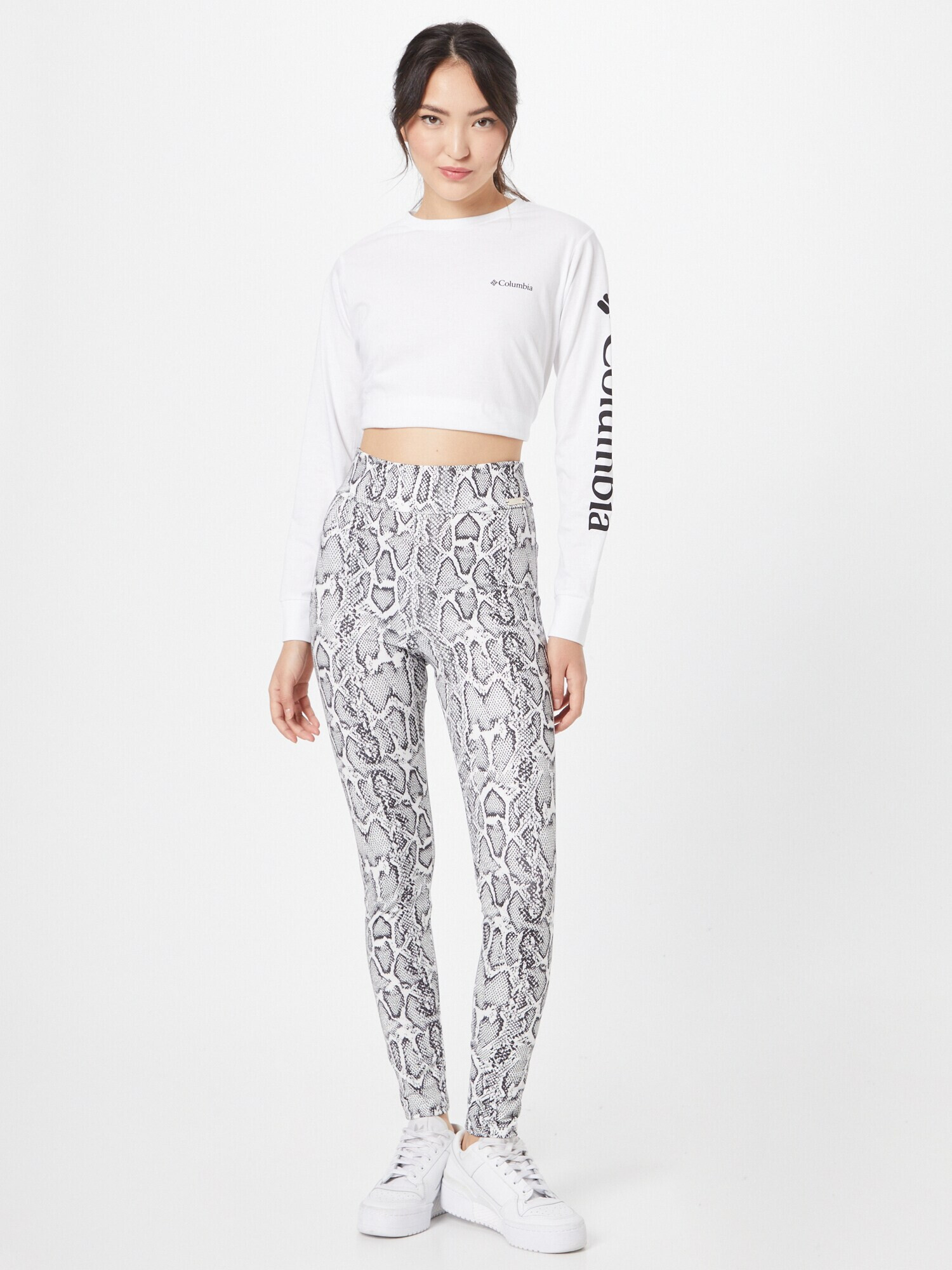 KENDALL + KYLIE Leggings gri / negru / alb - Pled.ro