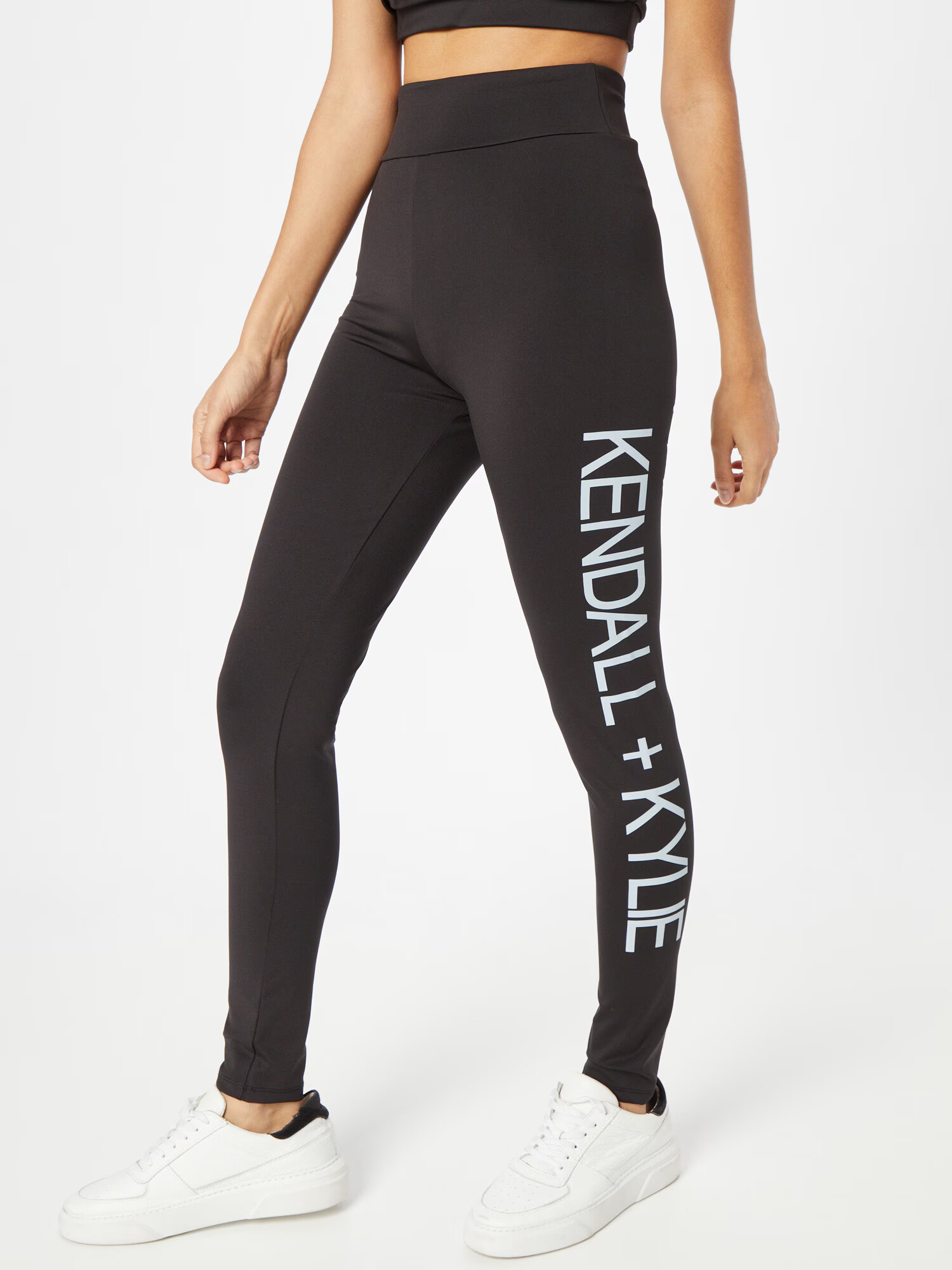 KENDALL + KYLIE Leggings negru / alb - Pled.ro