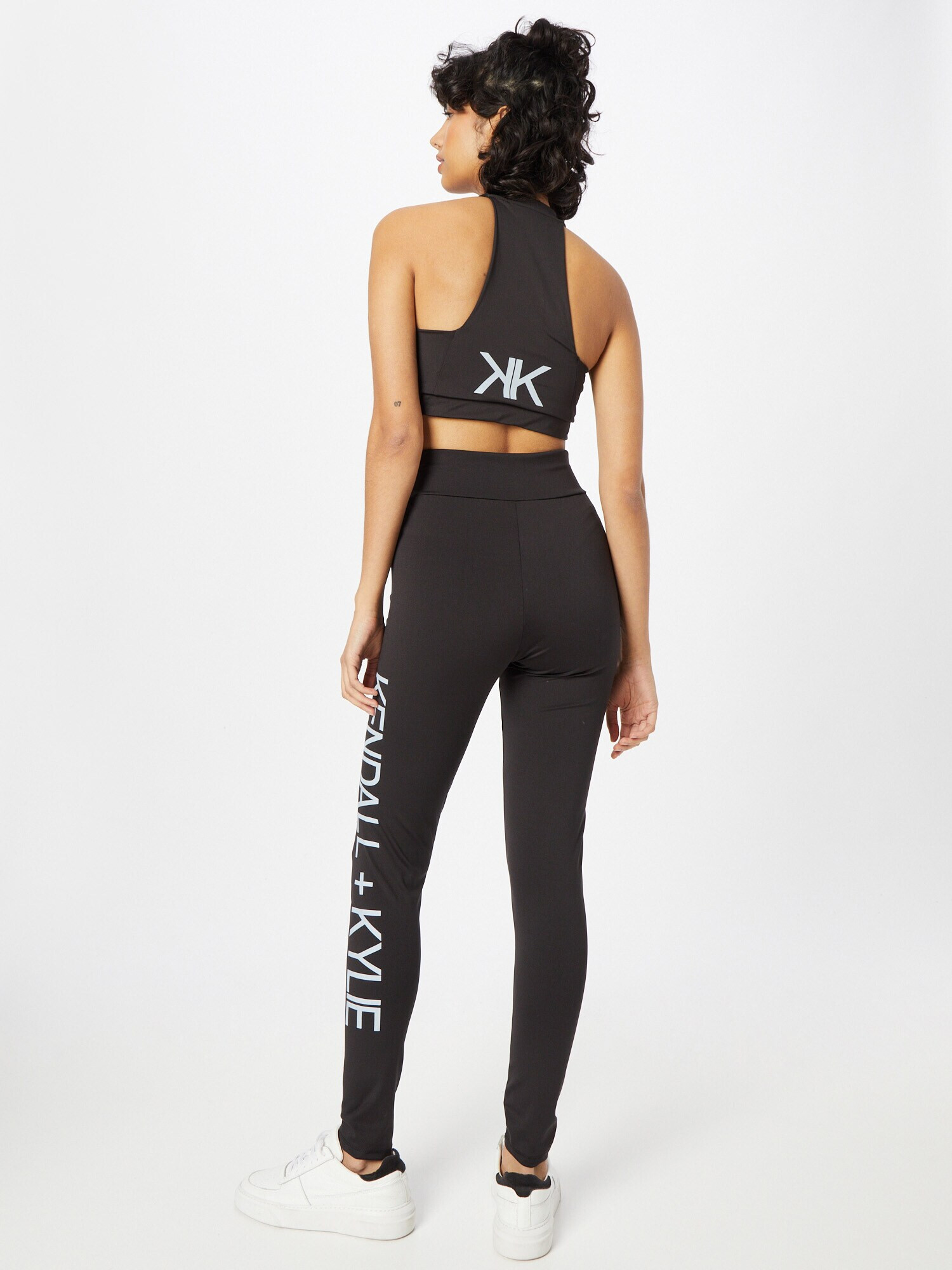 KENDALL + KYLIE Leggings negru / alb - Pled.ro