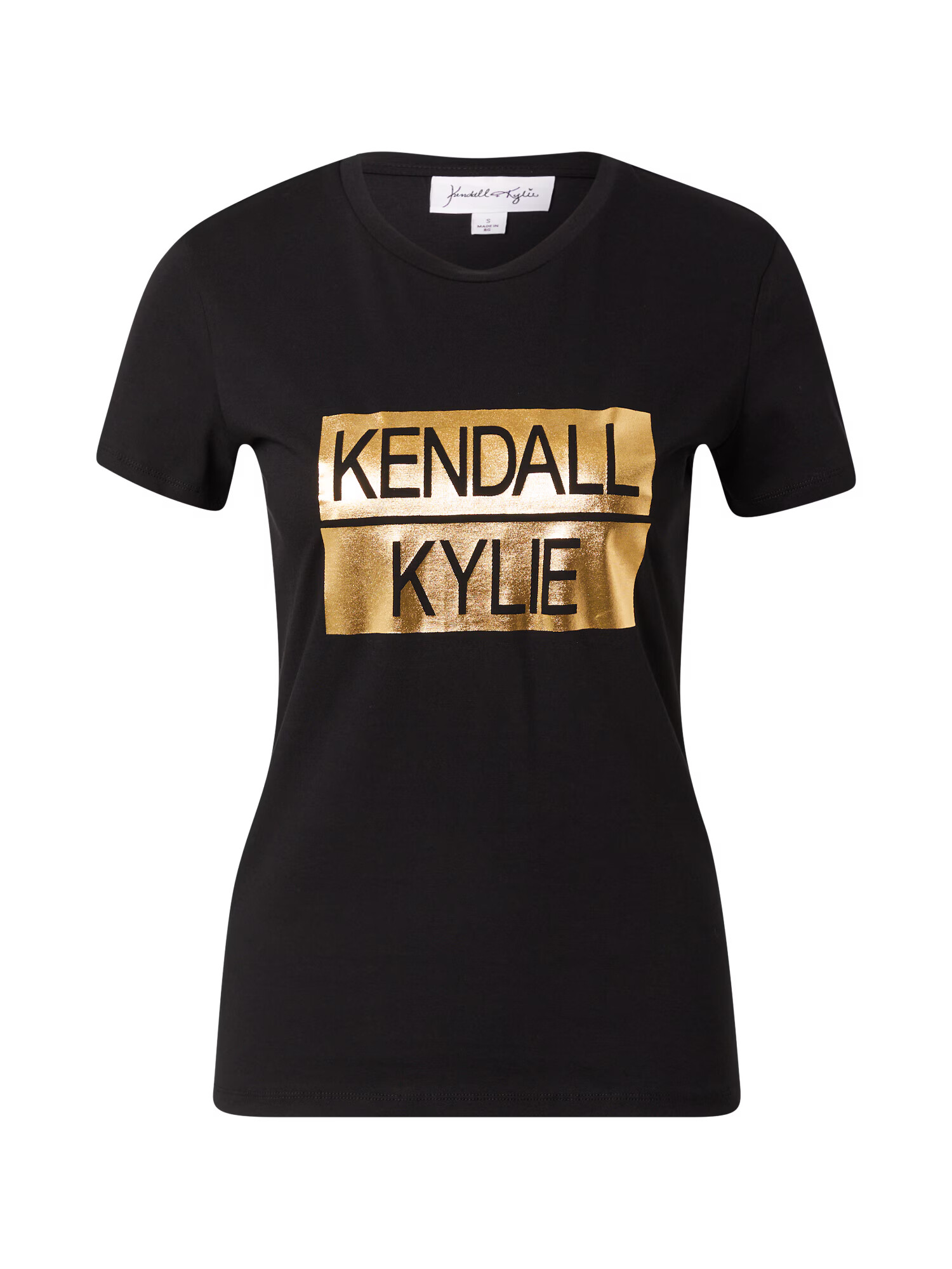 KENDALL + KYLIE Tricou auriu / negru - Pled.ro