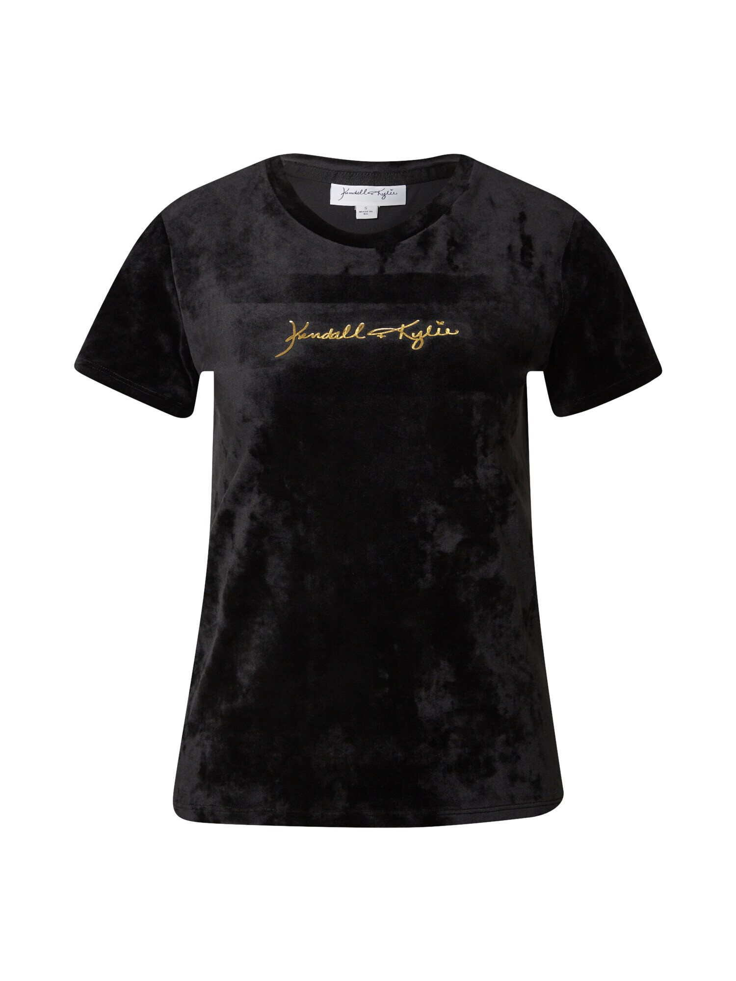 KENDALL + KYLIE Tricou auriu / negru - Pled.ro