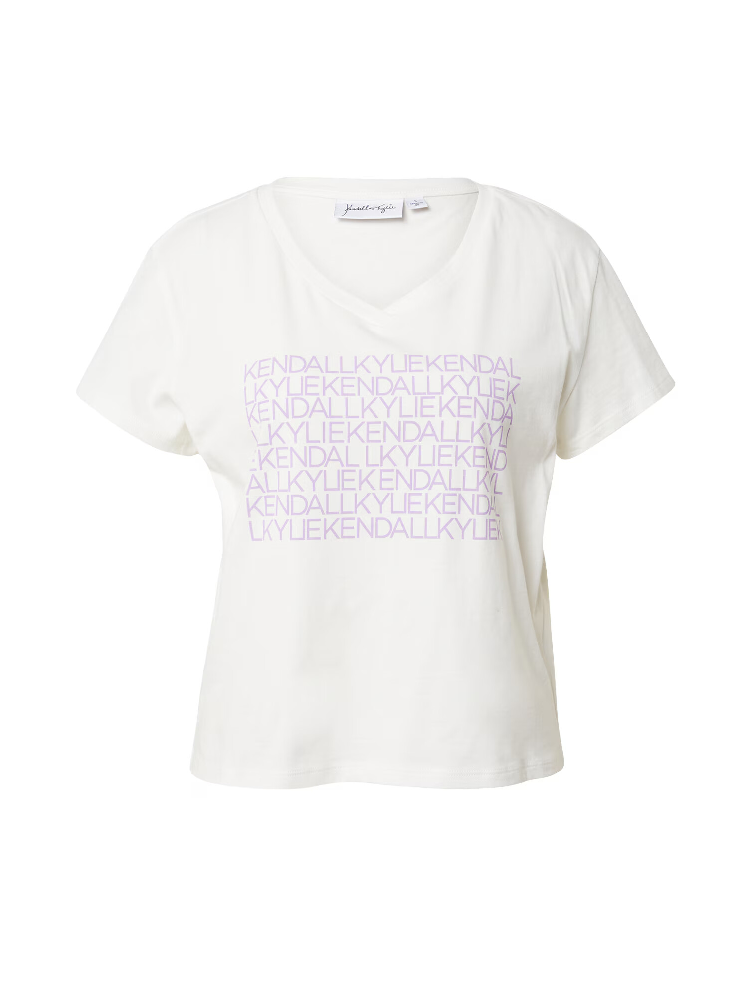 KENDALL + KYLIE Tricou lila / alb - Pled.ro